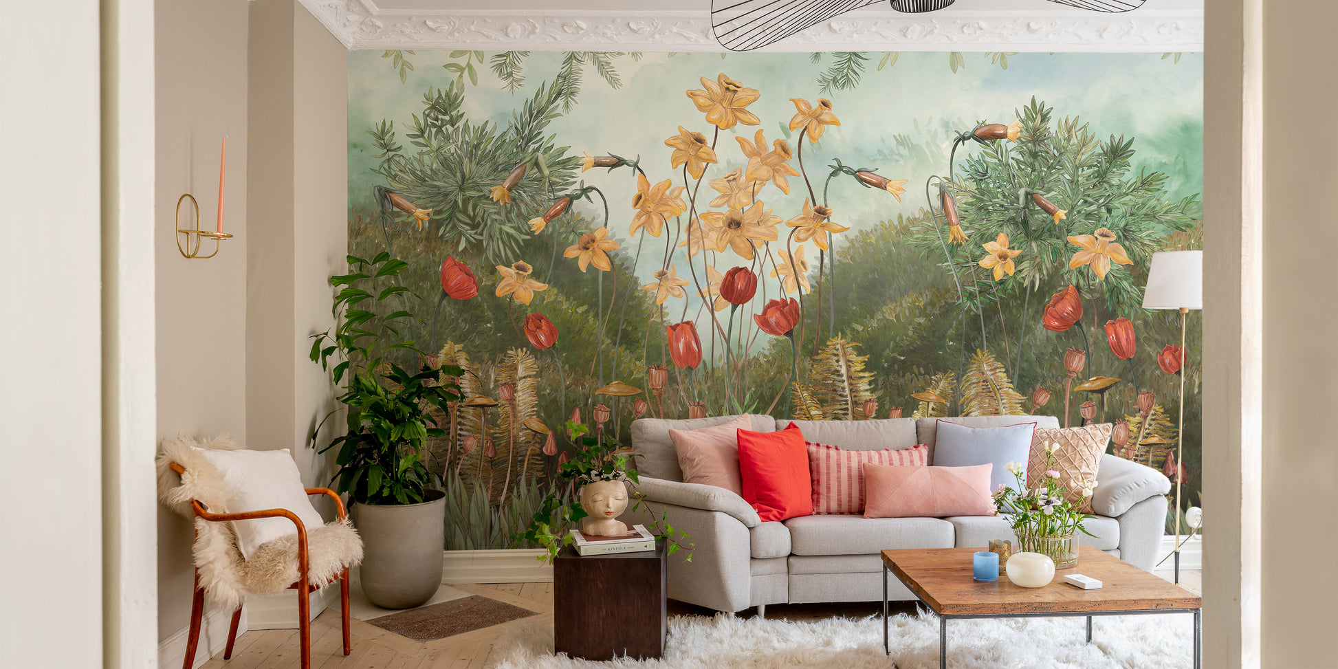 Nature-Inspired Wall Mural Art