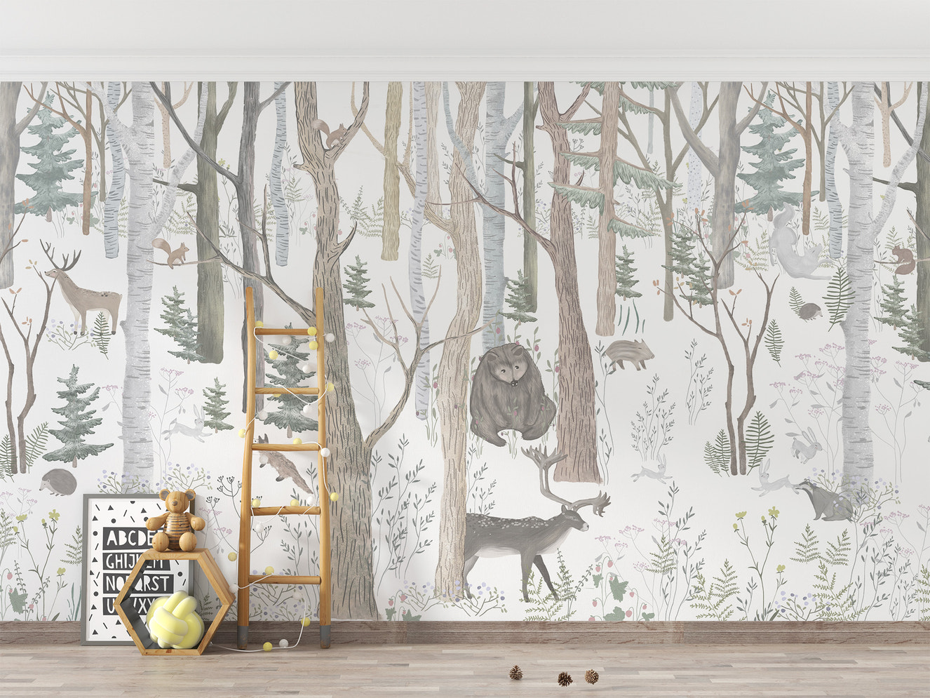 Animals Nursery Wallpaper Mural for a fun space