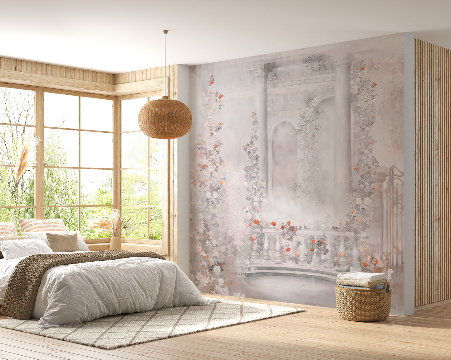 Vintage Floral Beauty Wallpaper Mural