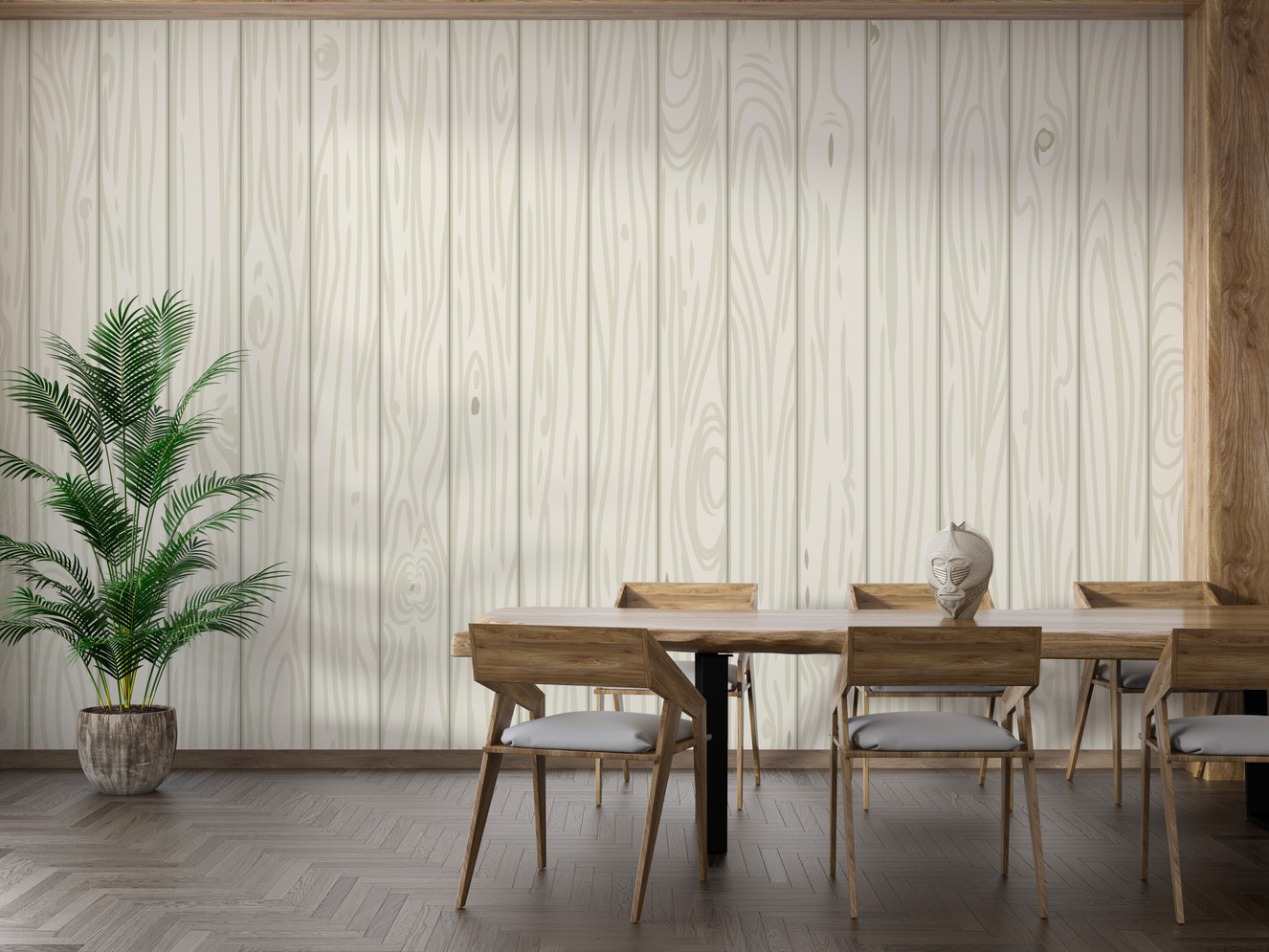 Oak wood pattern wallpaper with natural charm
