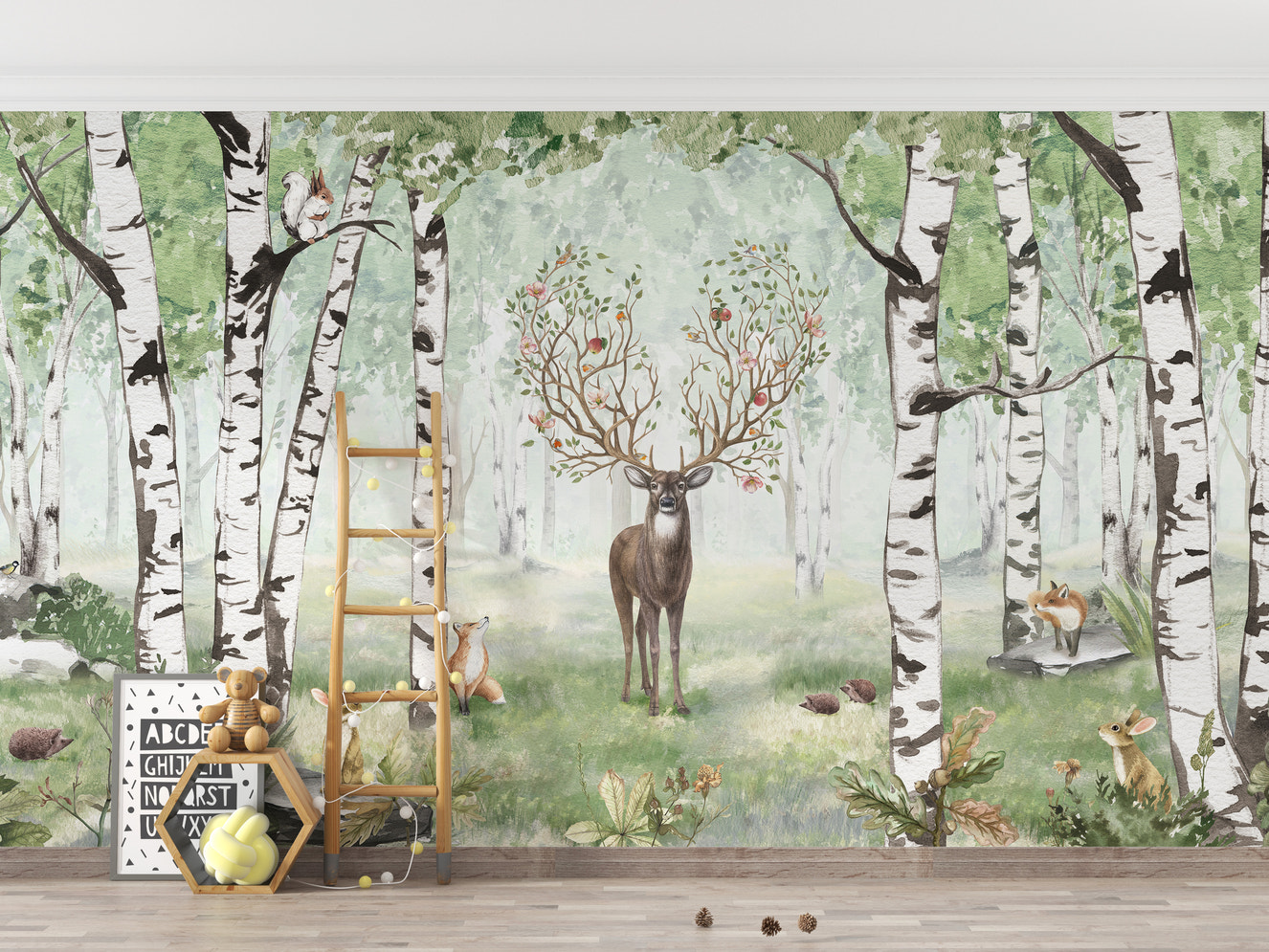 Forest Deer Wallpaper Mural