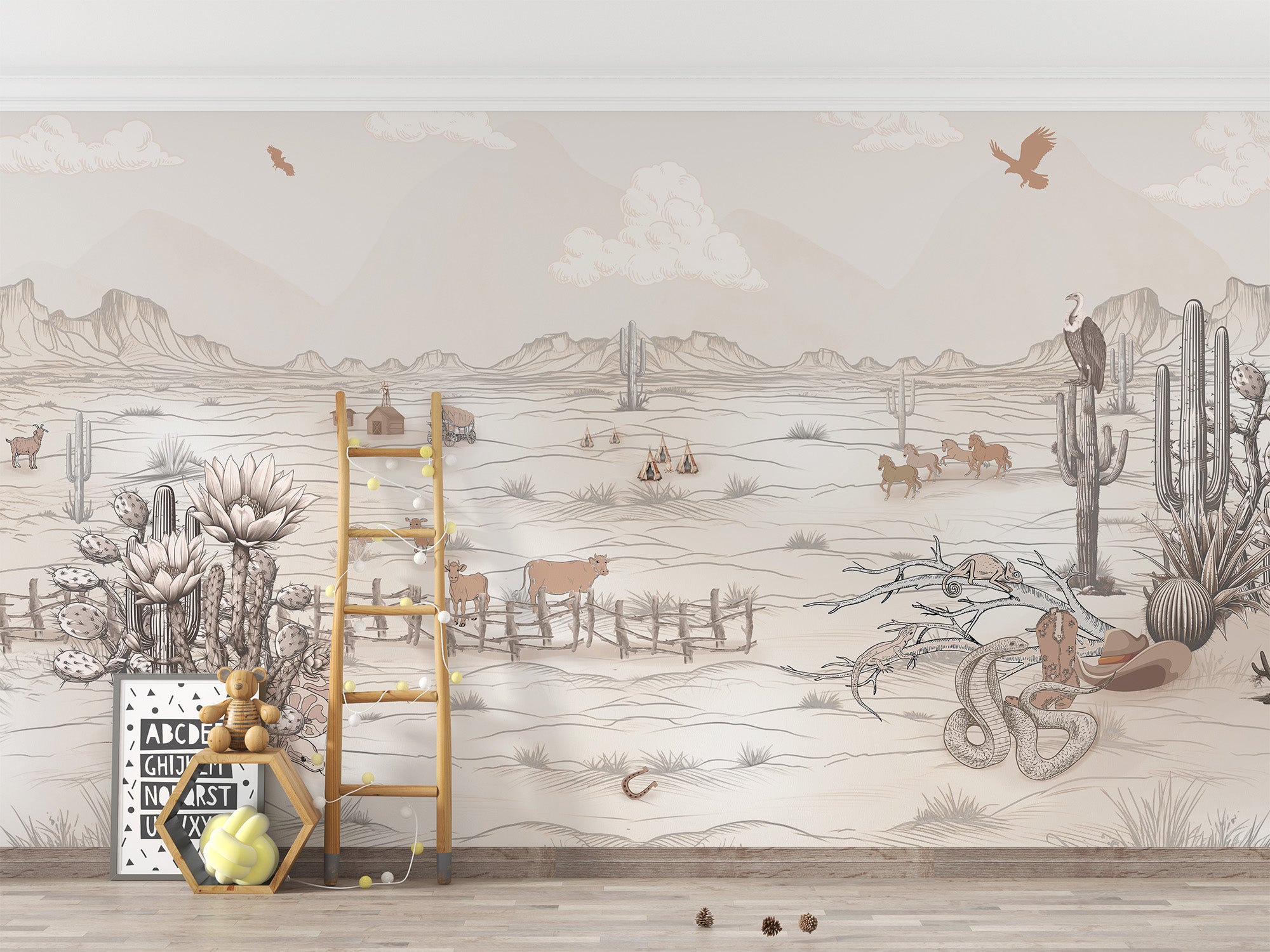 Cowboy in the Wild West Wallpaper Mural