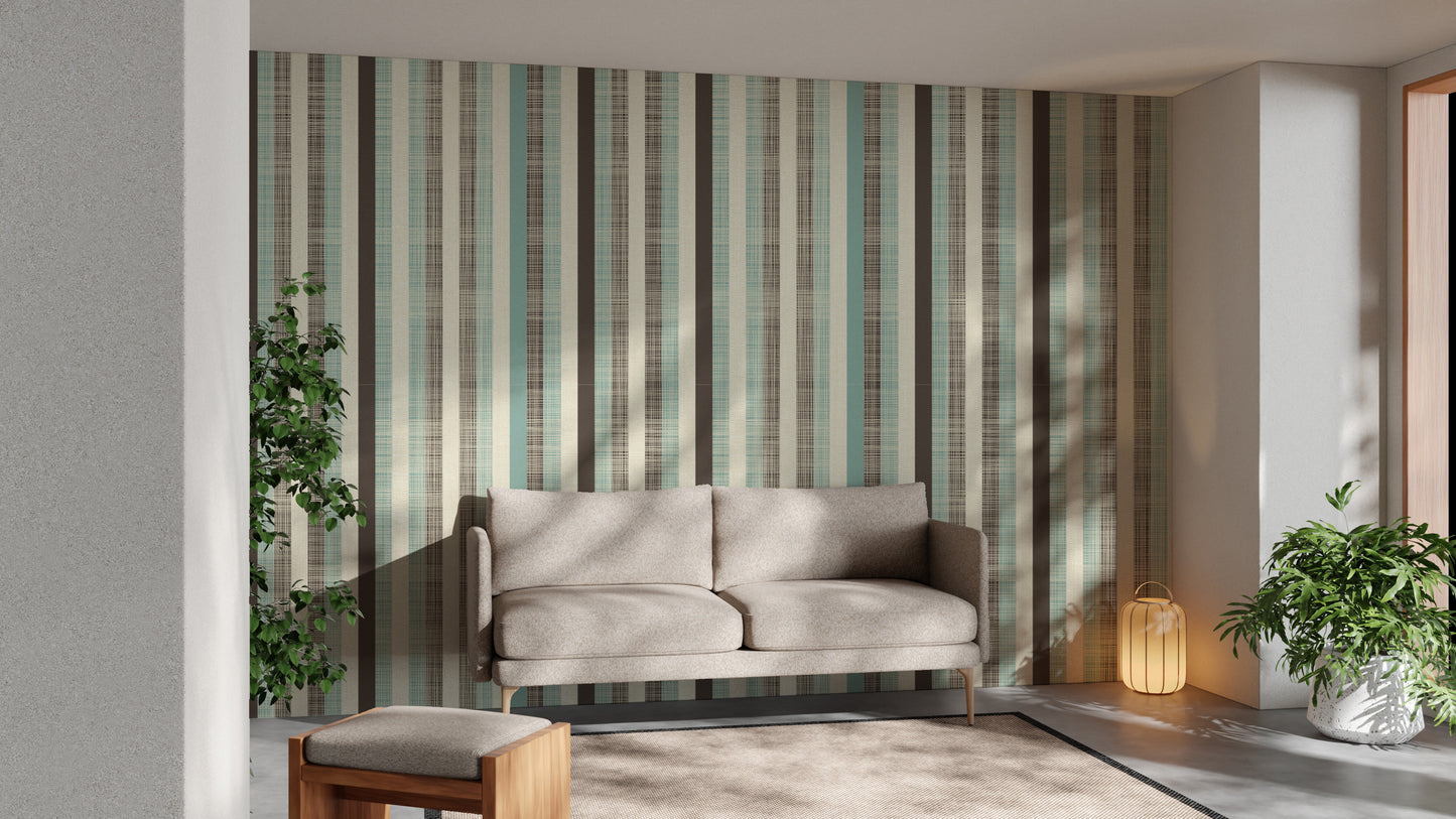 Vintage pastel stripes wallpaper mural
