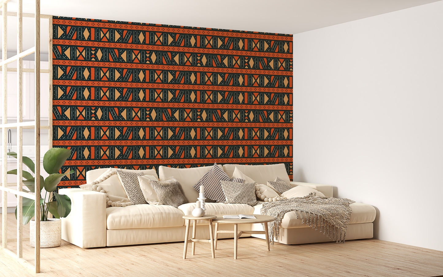 Geometric Africa Tribal Art Ethnic Seamless Pattern Wallpaper