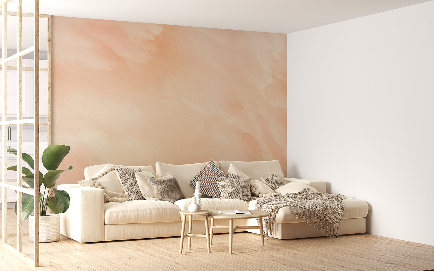 Vibrant Pantone Watercolor Wallpaper Mural