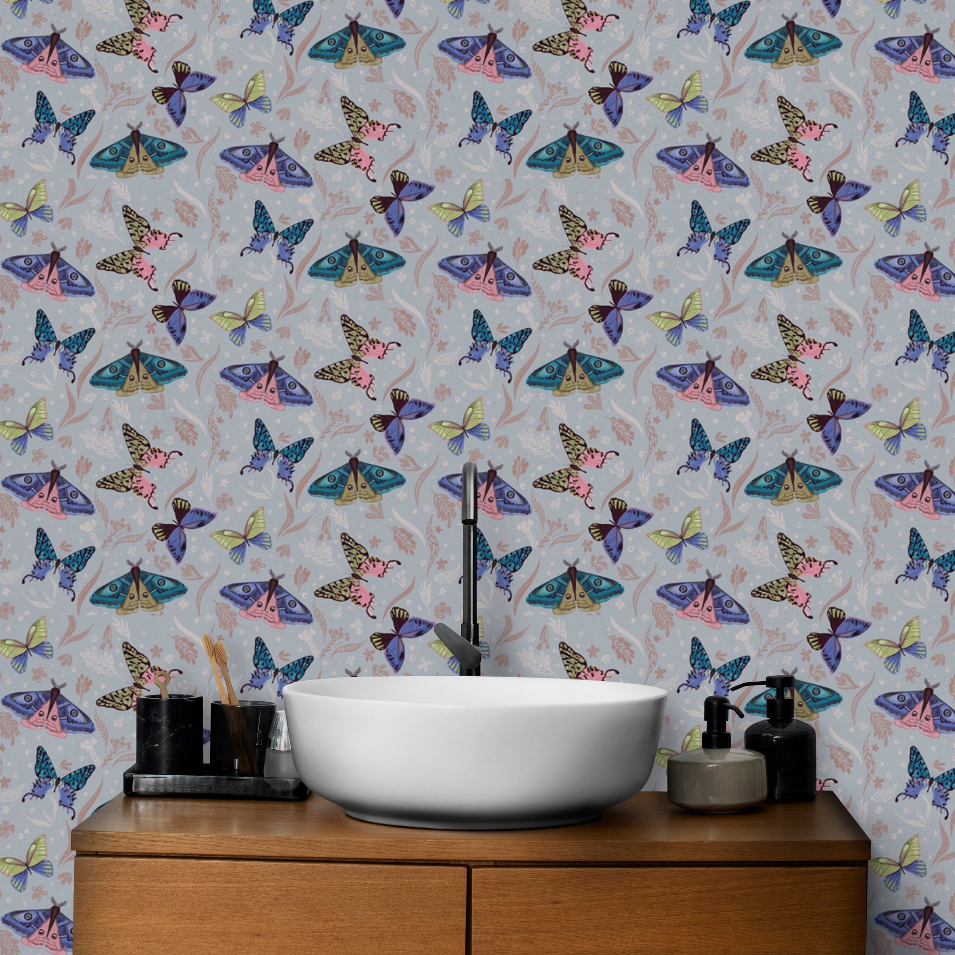 Butterfly pattern wallpaper mural for vibrant wall spaces
