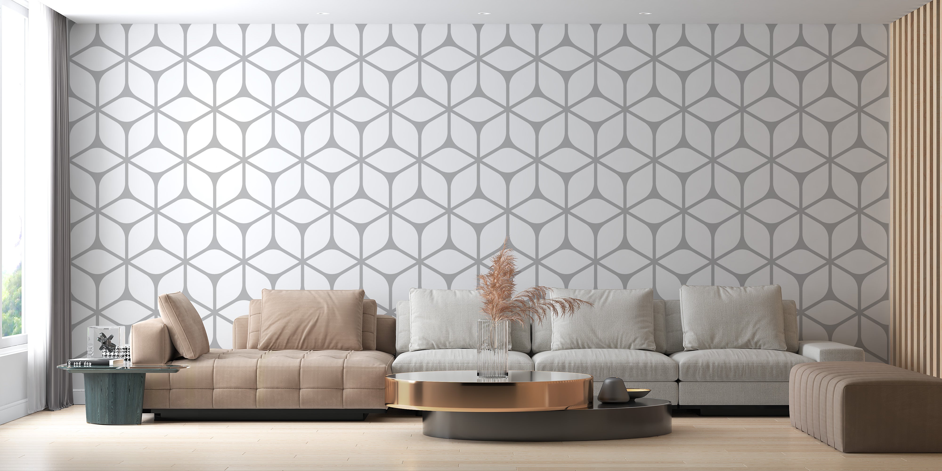 Vibrant geometric mural wallpaper for walls
