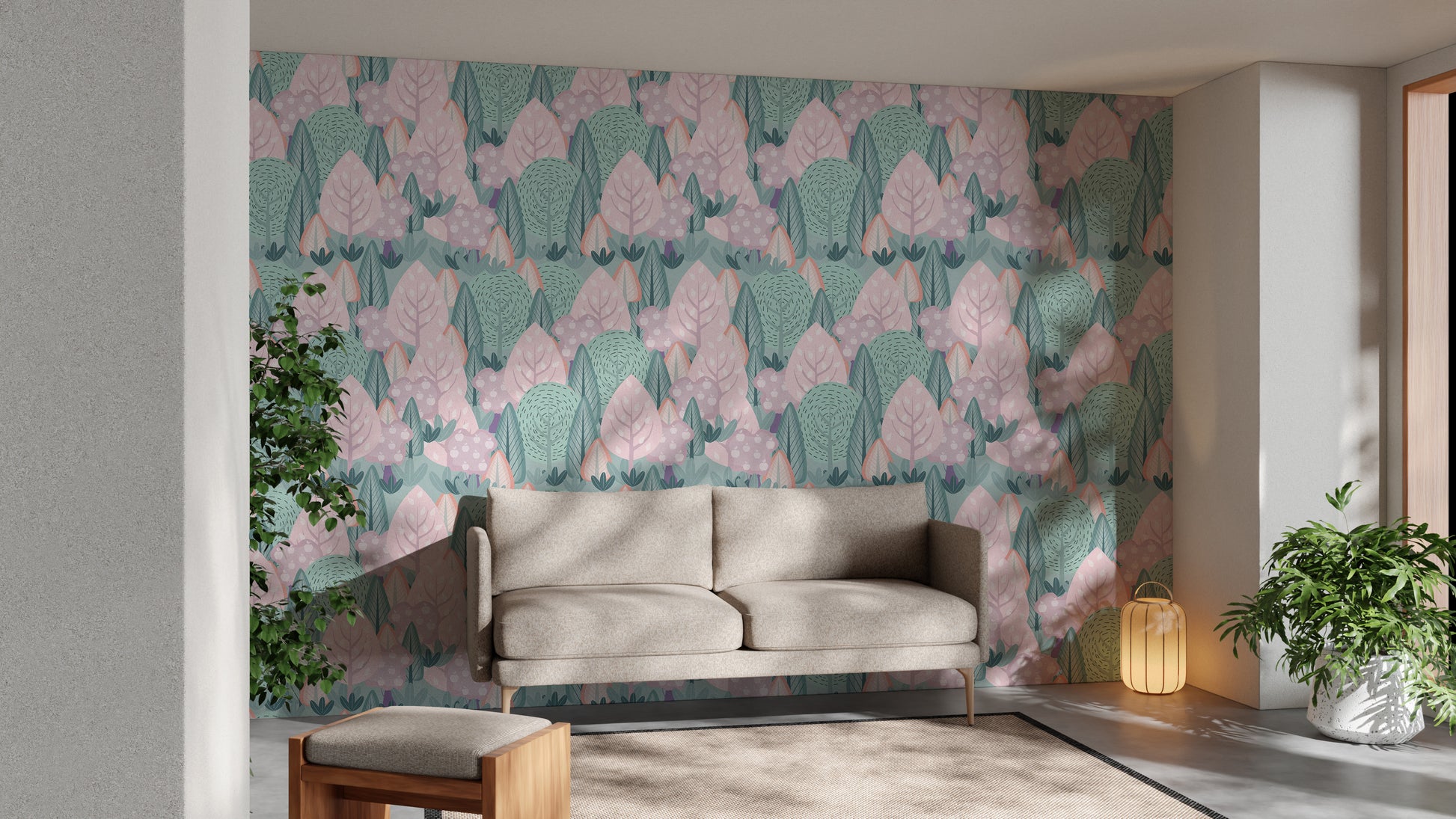 Nordic-inspired wallpaper with tranquil vibes
