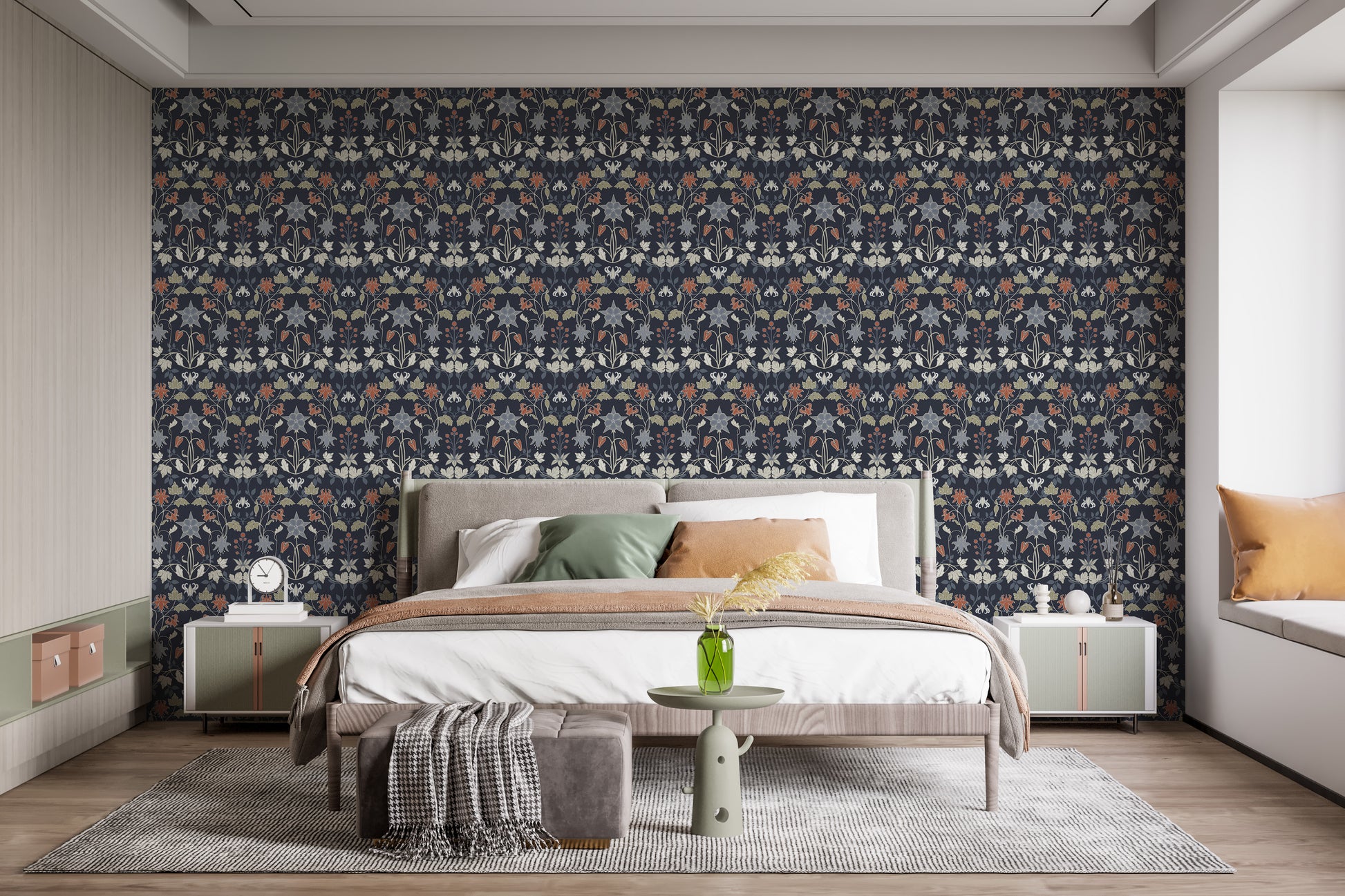 Mystical Tiffany wall mural for cozy homes
