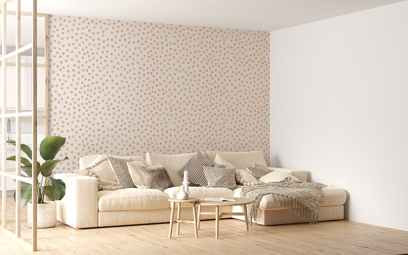 Abstract Patterns Pastel Color Brush Dots Wallpaper