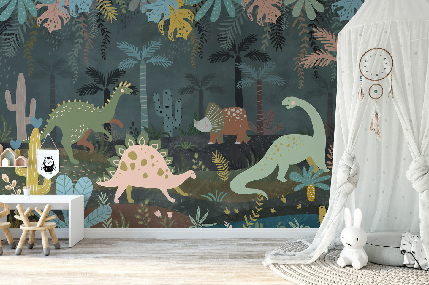 Mystical Dino Nightscapes Wall Murals