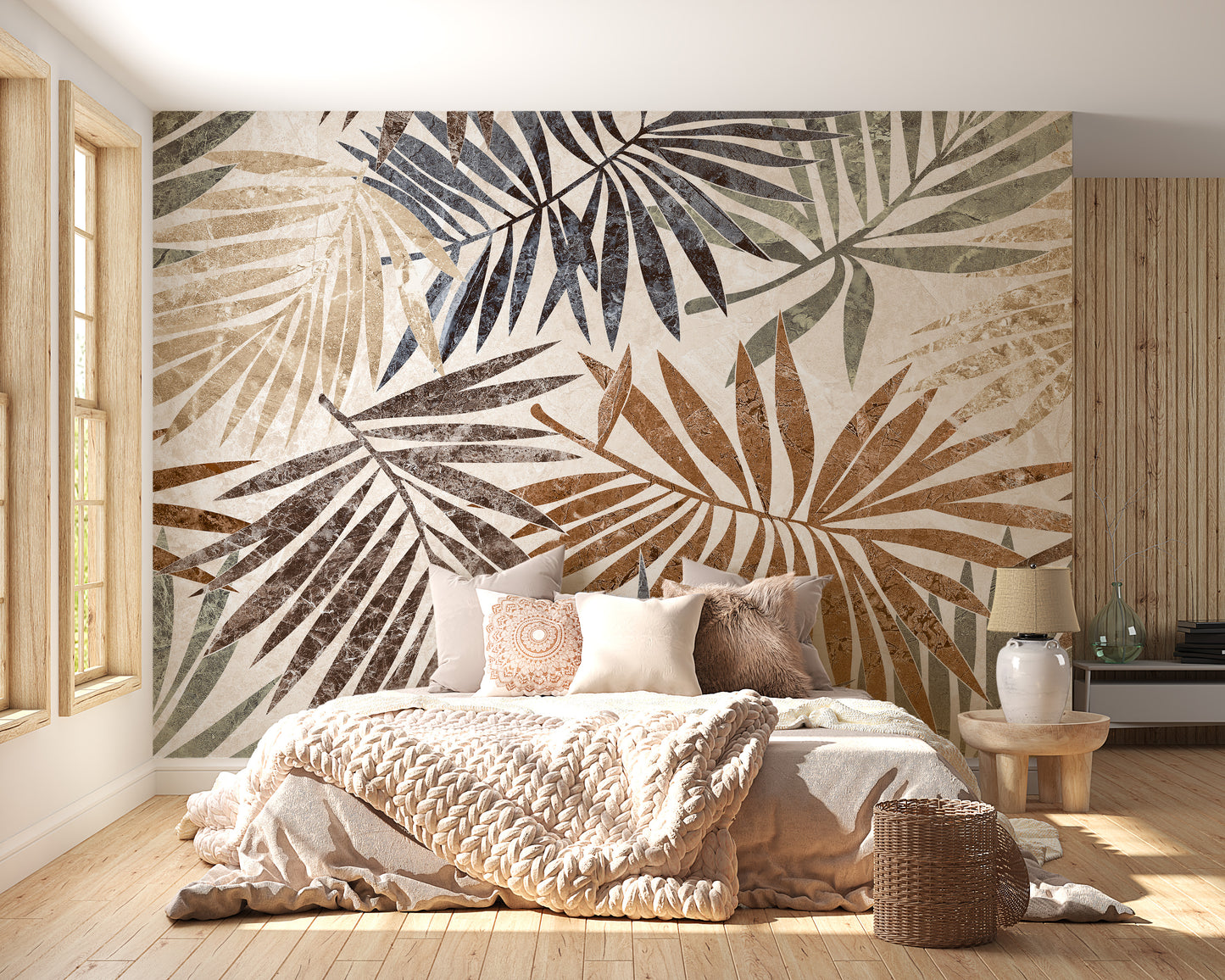 Lush tropical palm wall art for homes.
