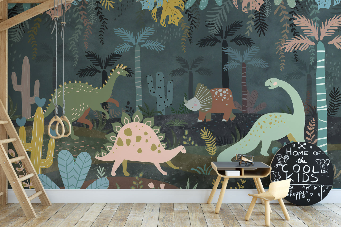 Mystical Dino Nightscapes Wall Murals