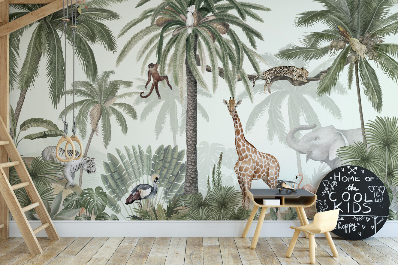 Tropical Jive wallpaper adds lively energy to walls.
