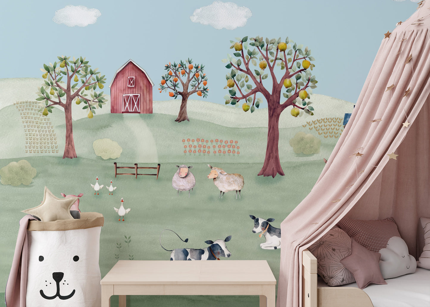 Rustic Farmyard Wall Mural