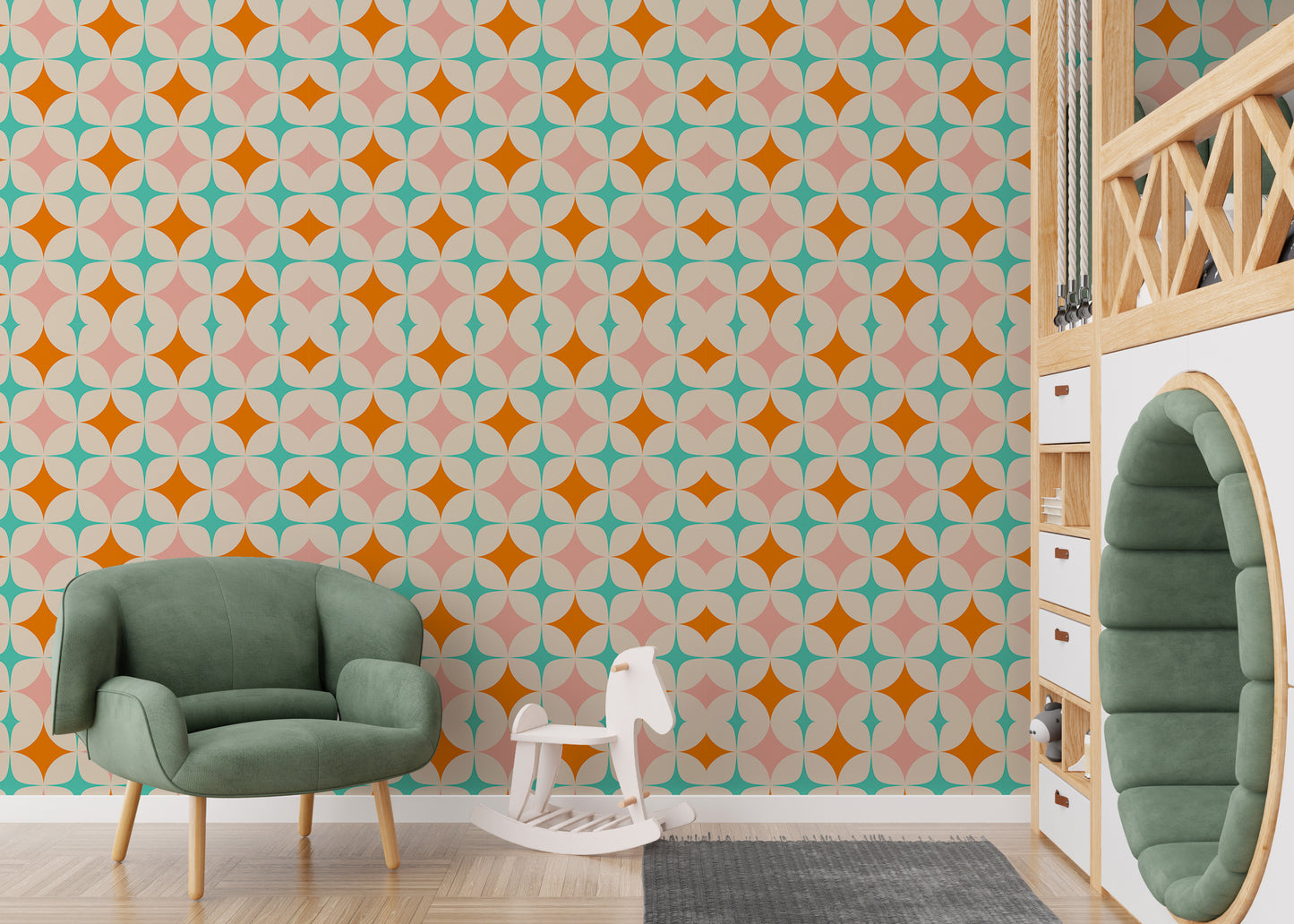 Mid Century Modern Art Pattern Bundle Vintage Wallpaper