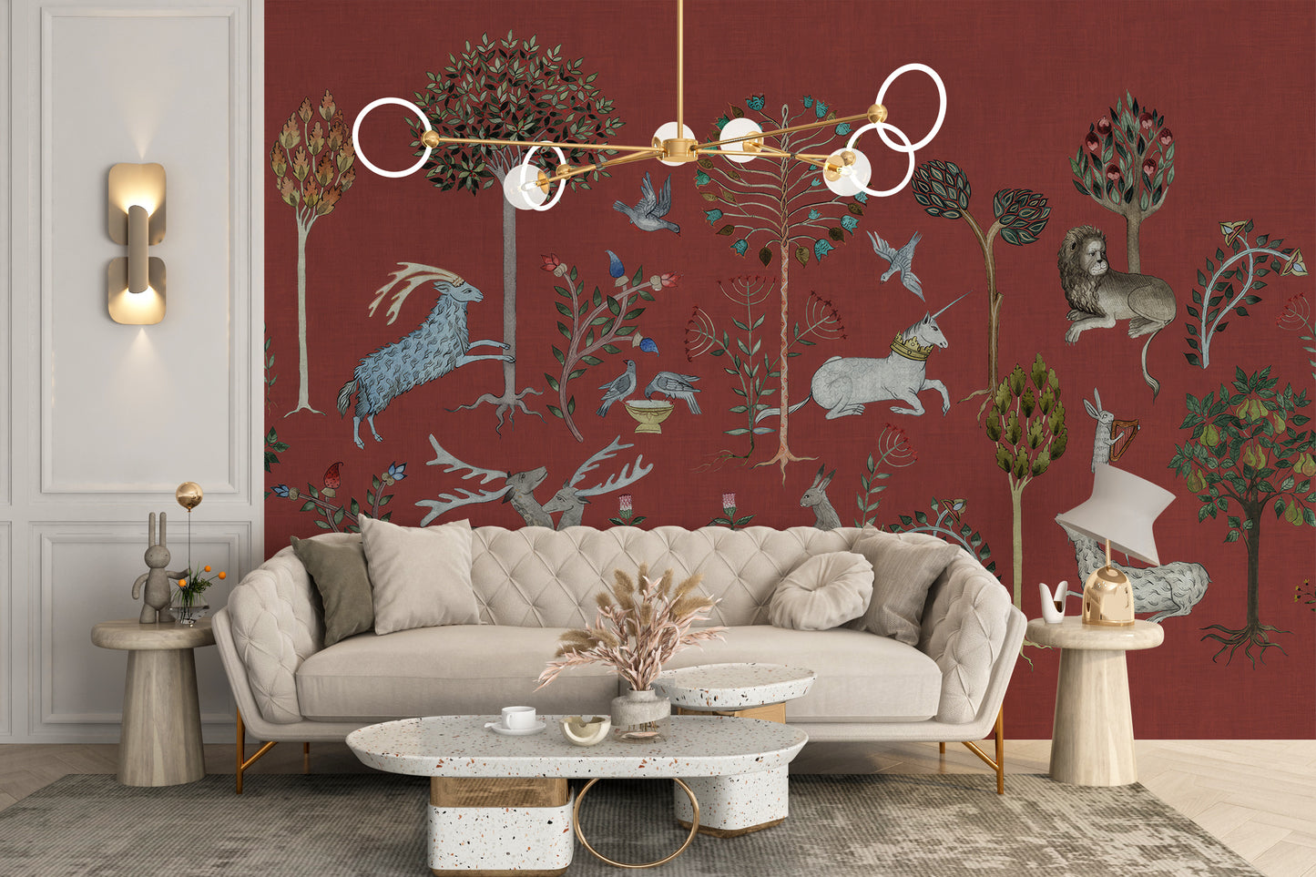 Mystical creature wallpaper mural for bold and creative decor