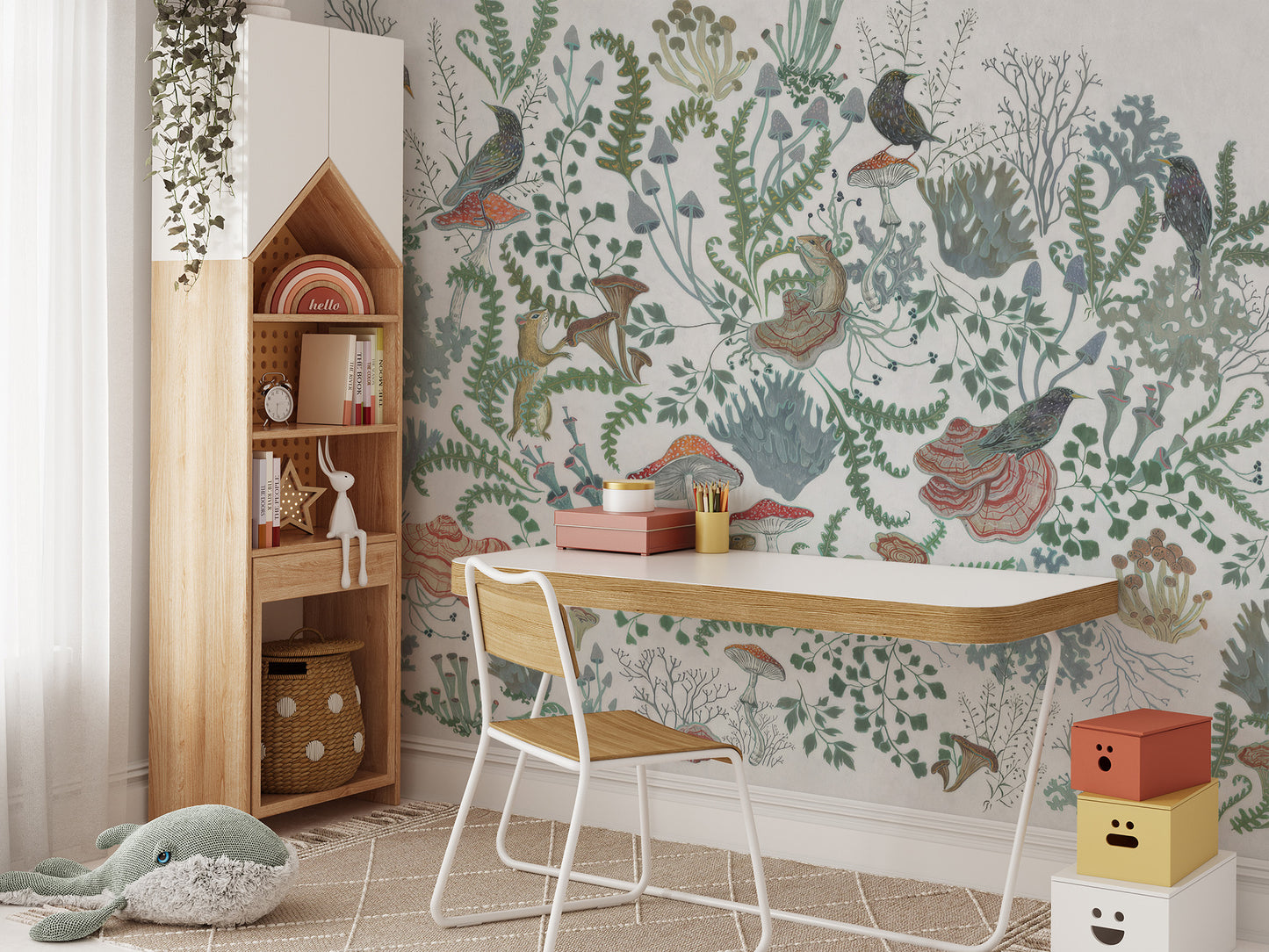 Serene Birds Nature Wall Mural