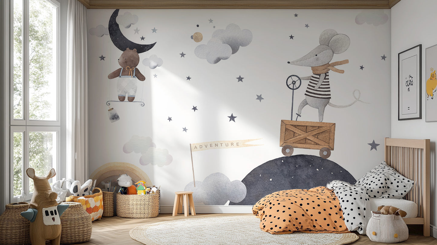 Adventure Night Kids wallpaper Mural