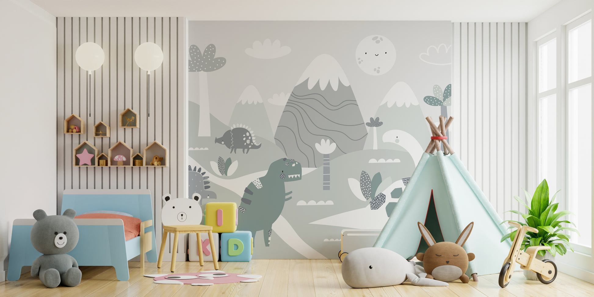 Kids dinosaur mural design