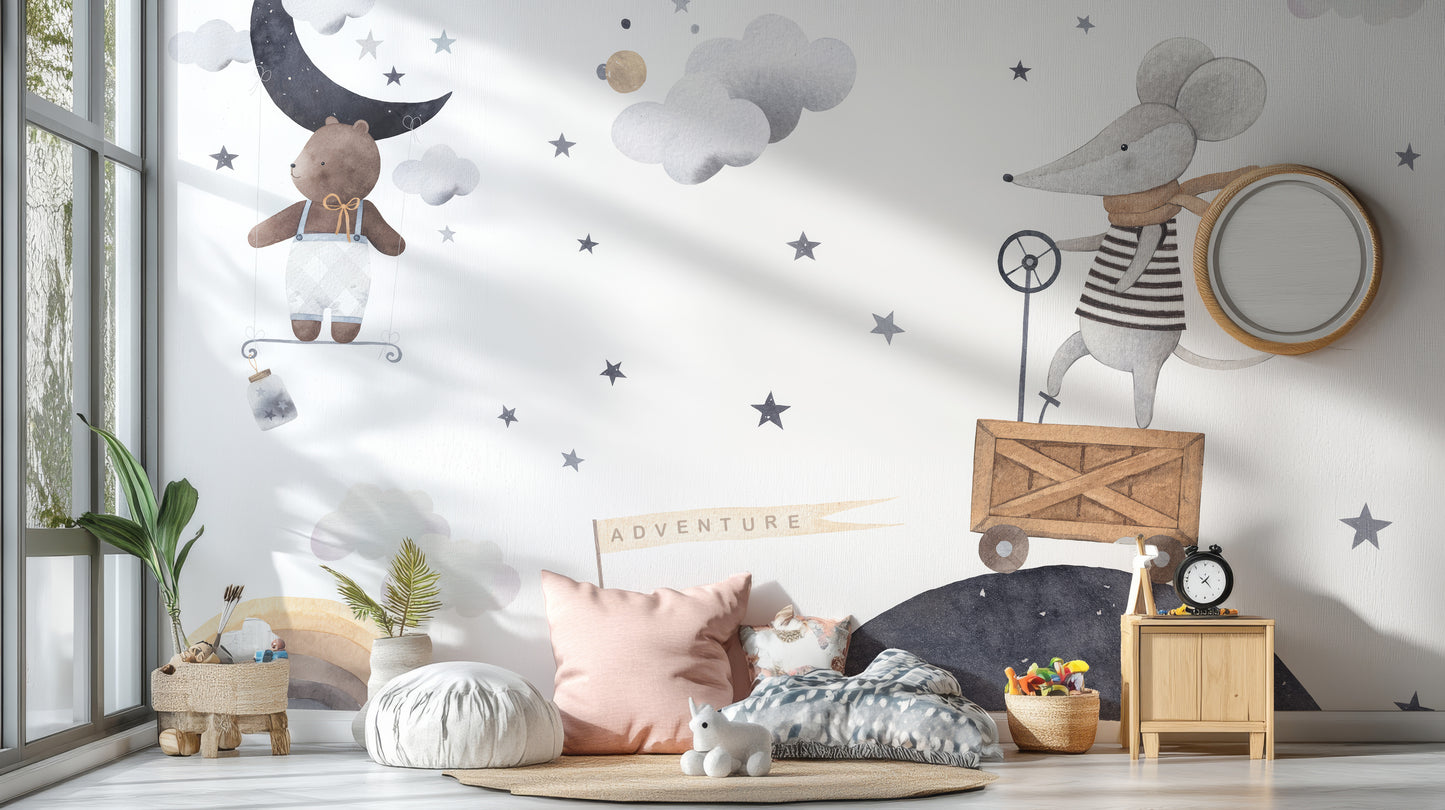 Adventure Night Kids wallpaper Mural