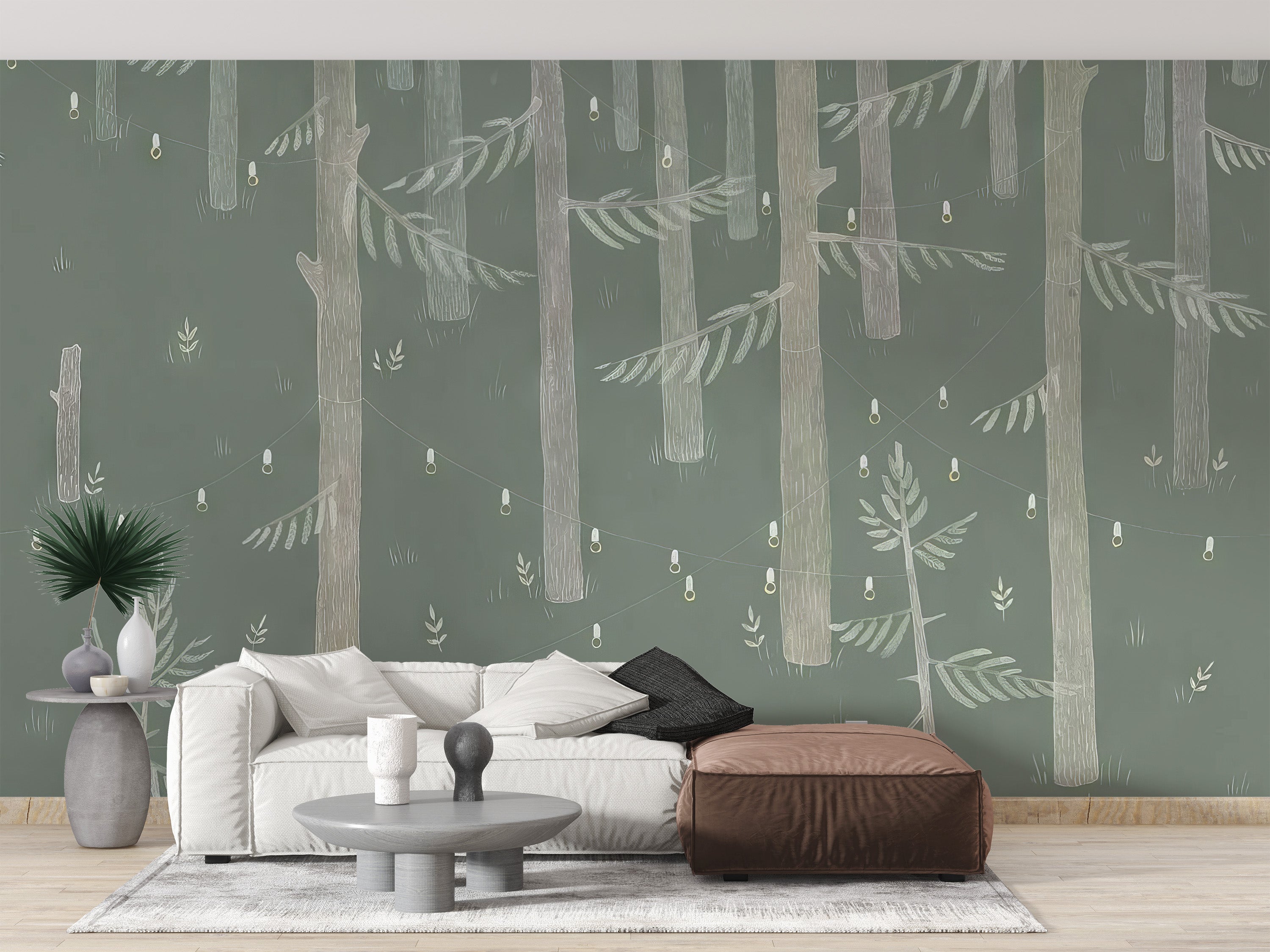 Forest Lights Wallpaper Mural