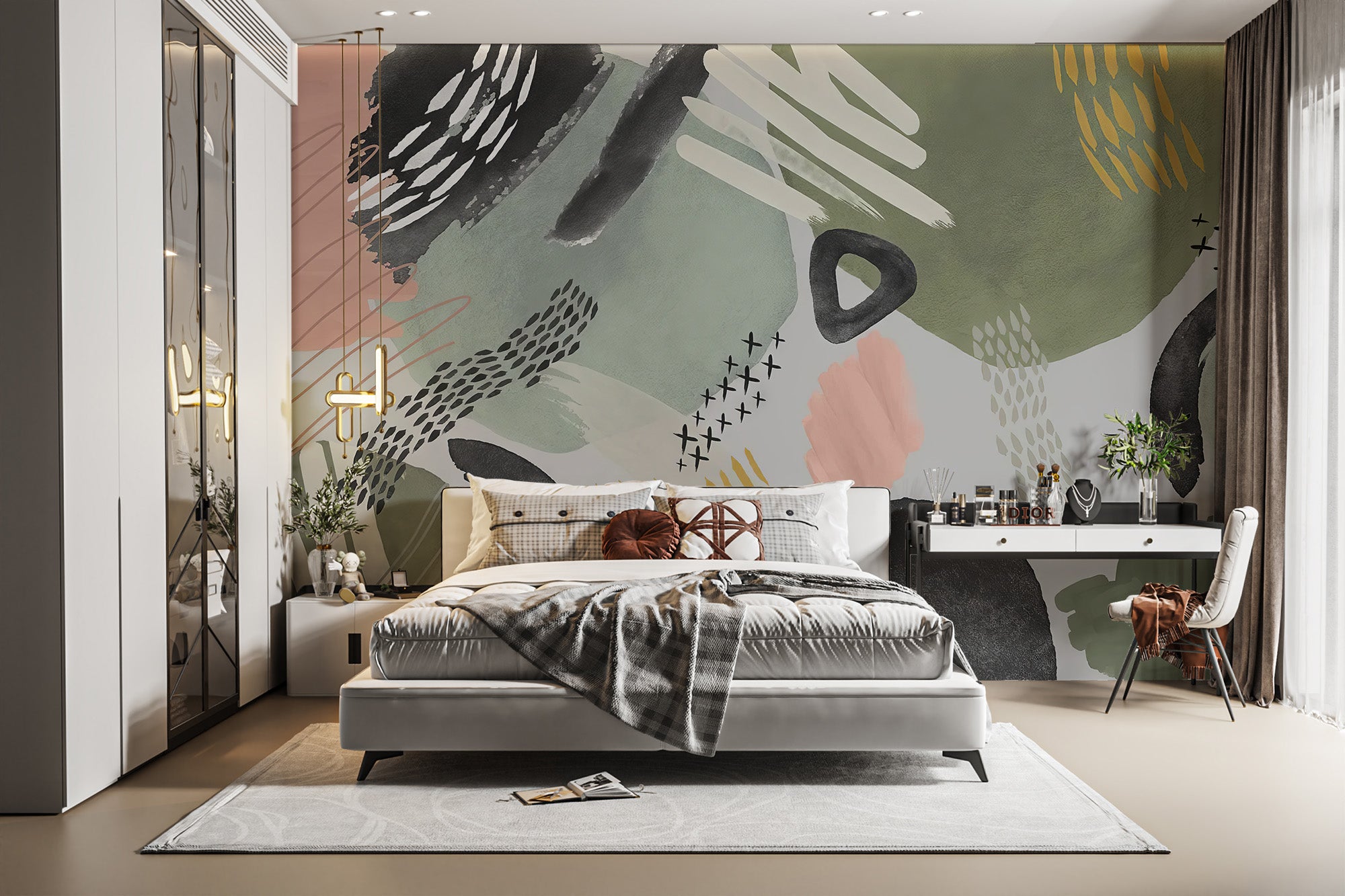 Abstract pattern mural for a modern and stylish interior
