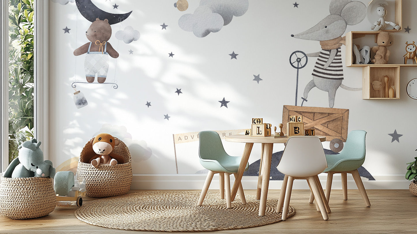 Adventure Night Kids wallpaper Mural