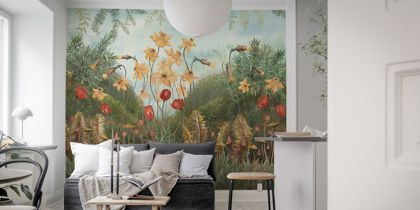 Plants and Flowers Wallpaper Mural