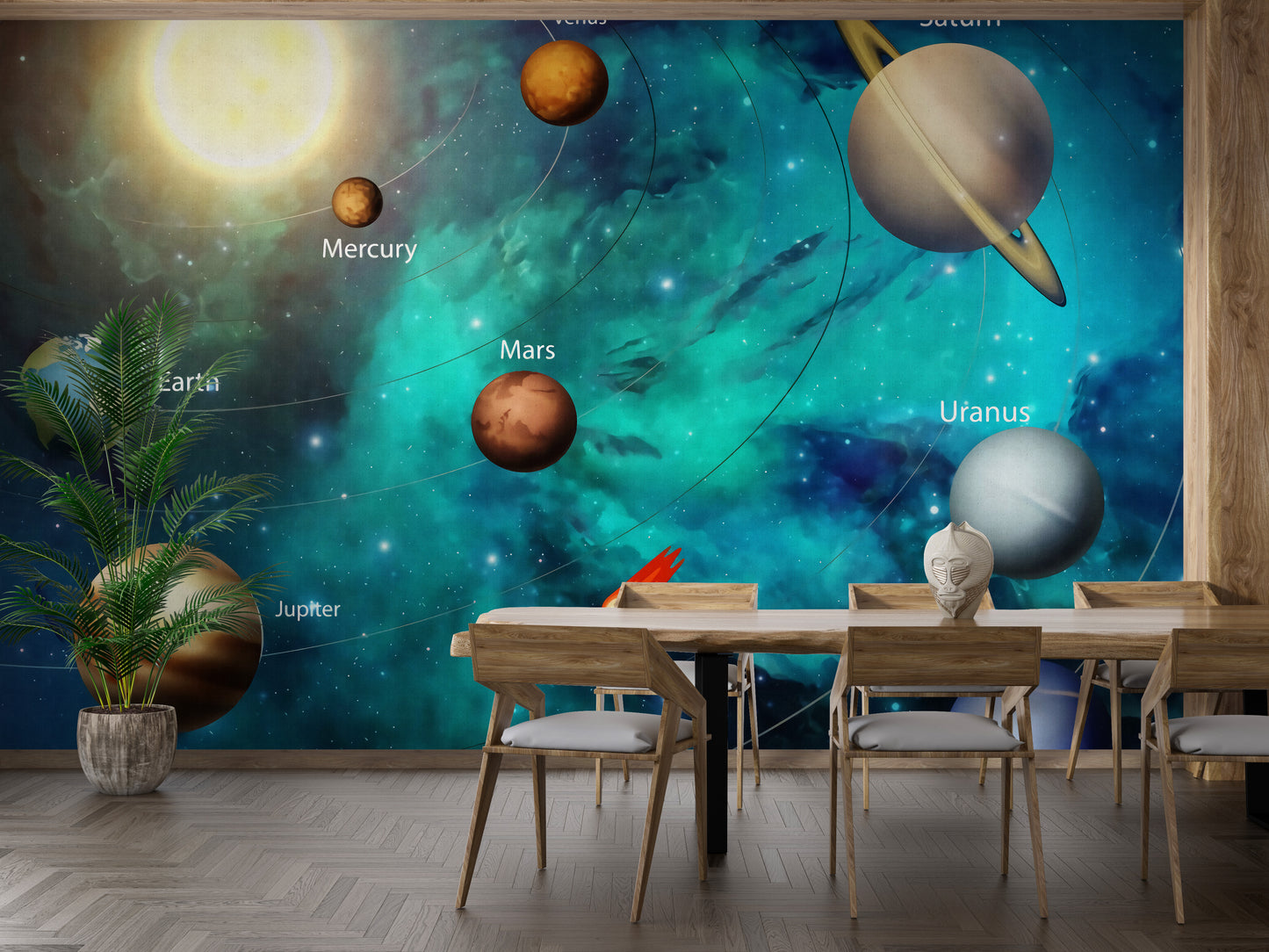 Kids Solar System Planets Wallpaper Mural