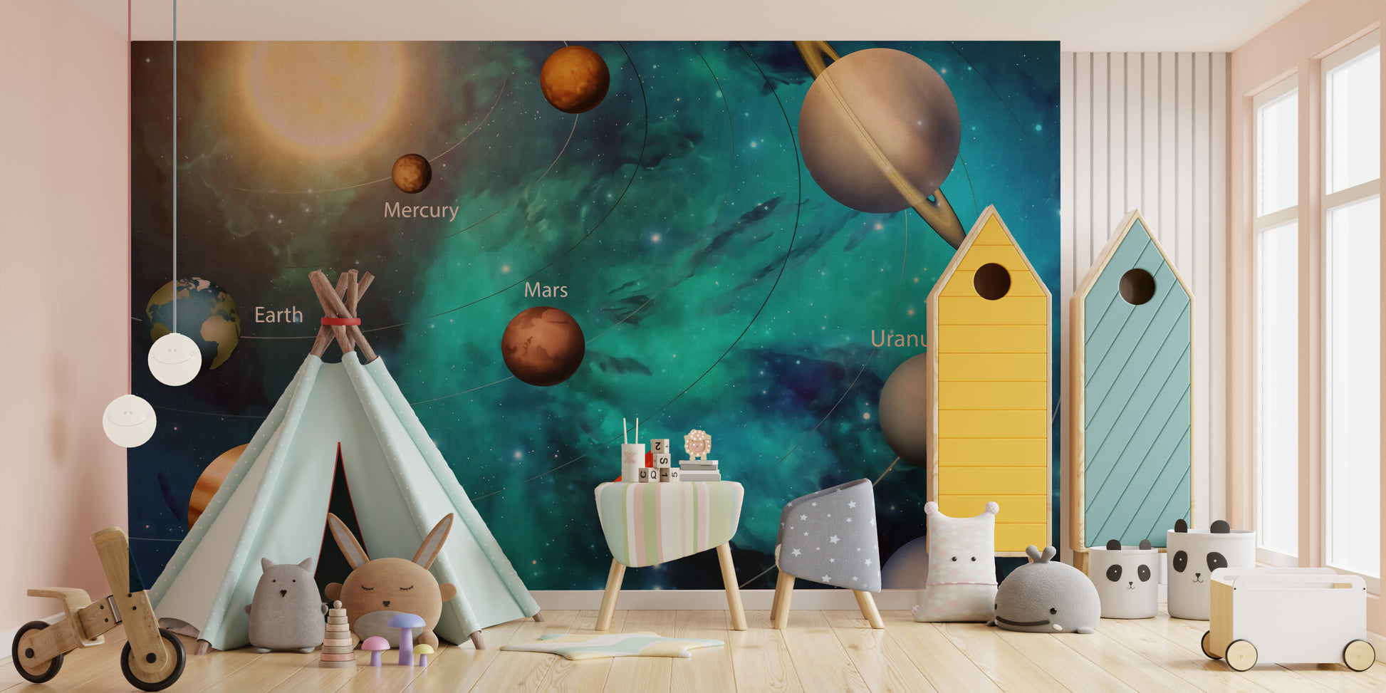 Outer space wallpaper mural
