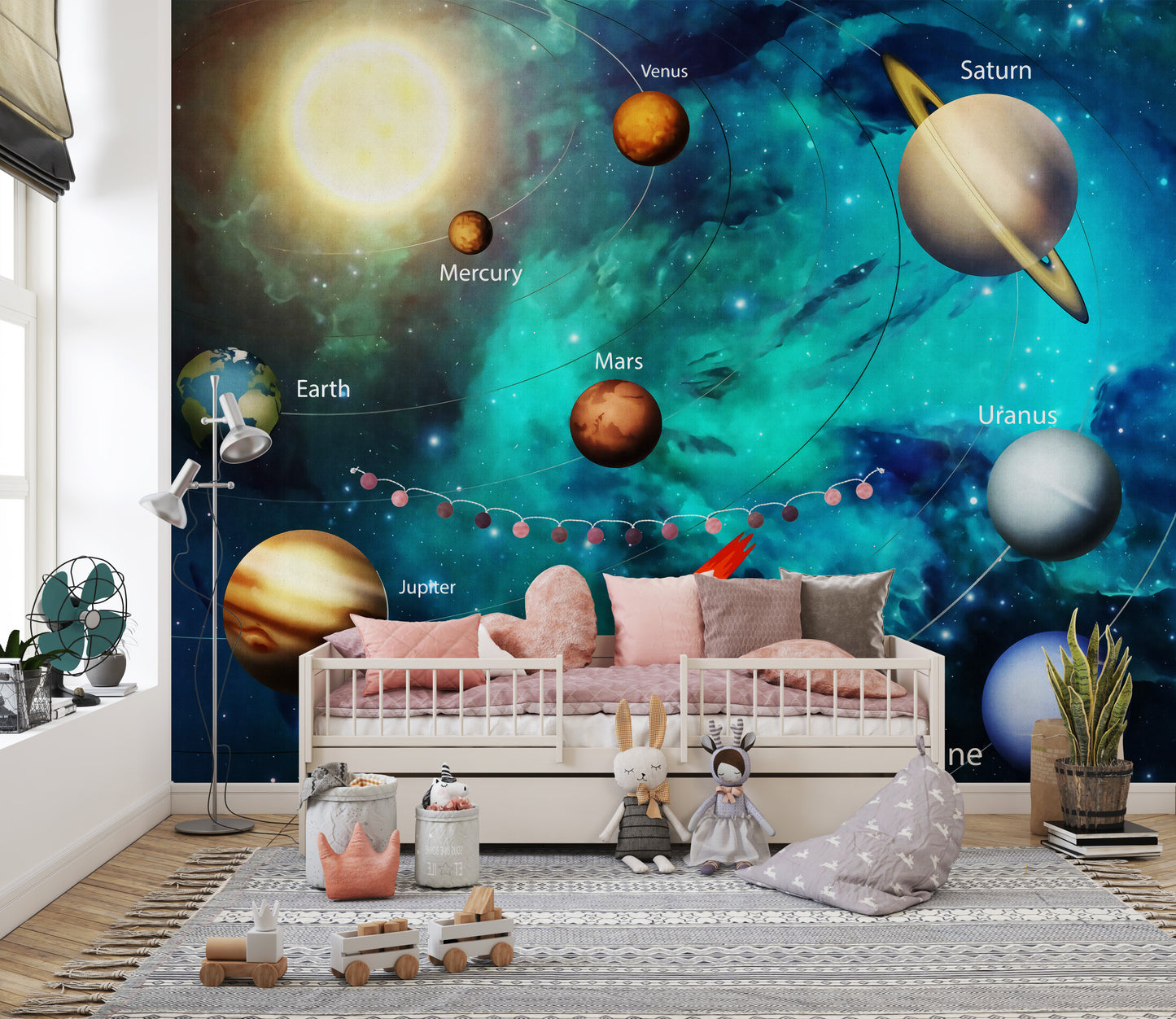 Kids Solar System Planets Wallpaper Mural