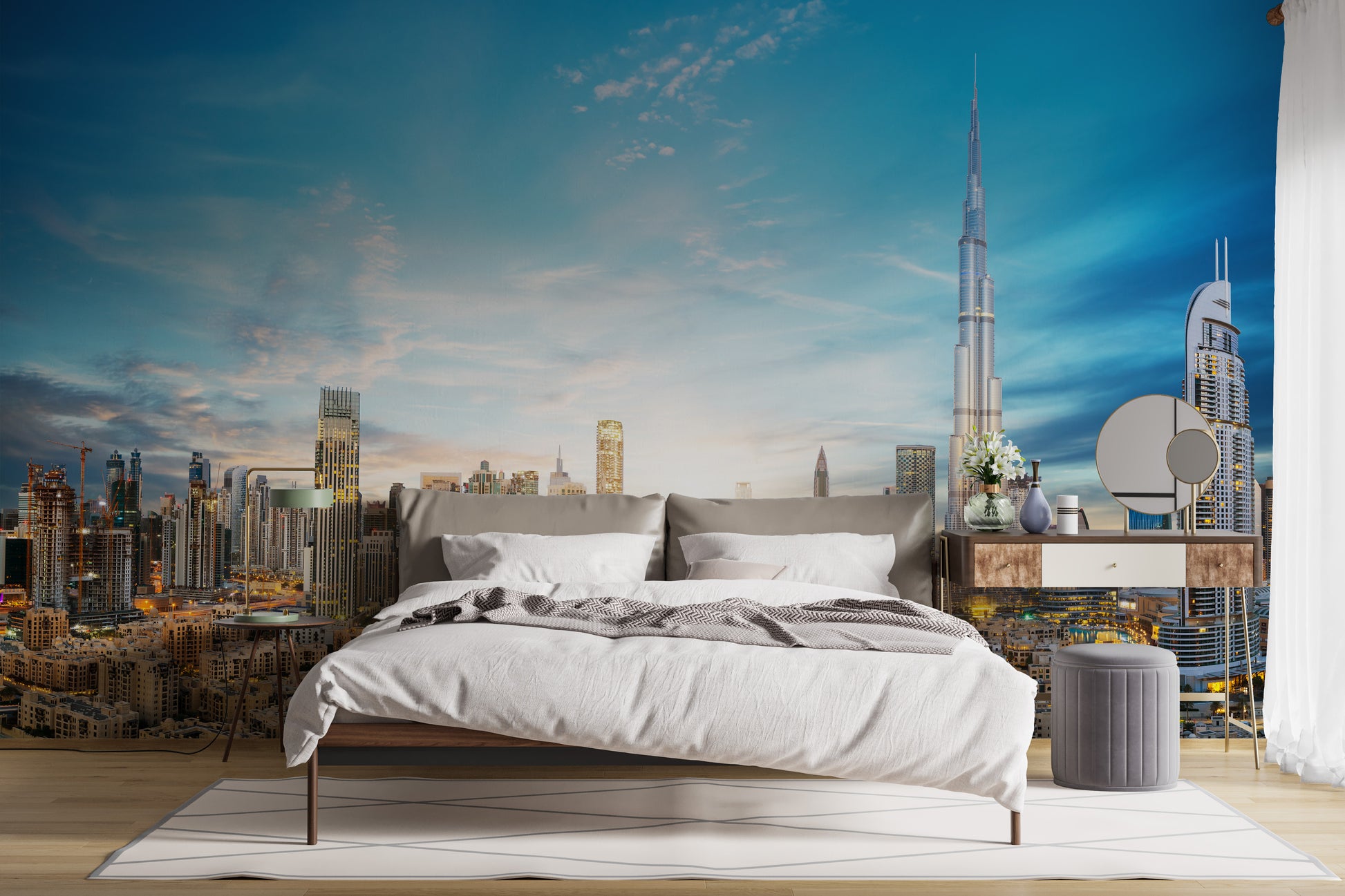 Stunning Dubai skyline wallpaper art