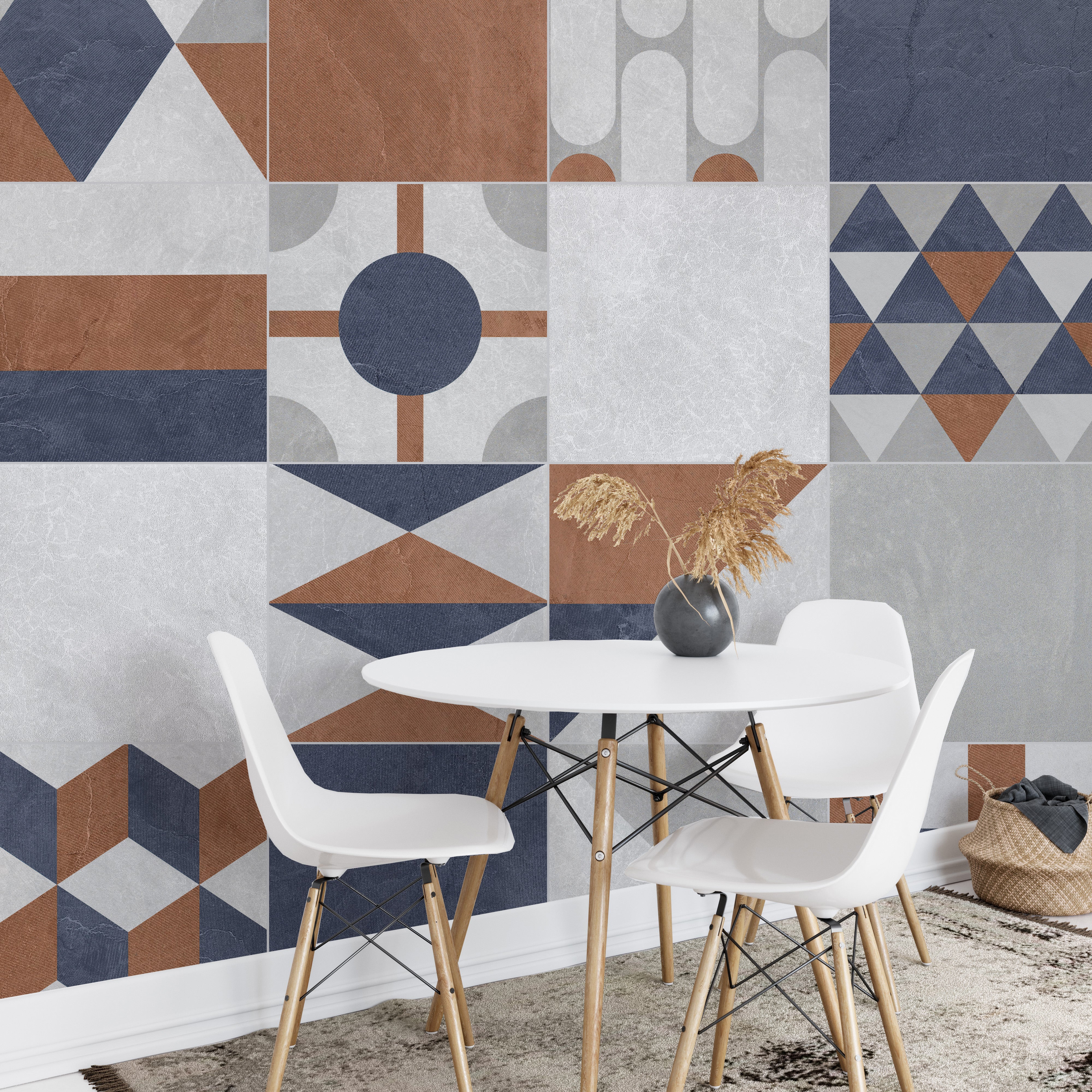 Artistic Terrazzo Art Deco Wallpaper Mural for Walls