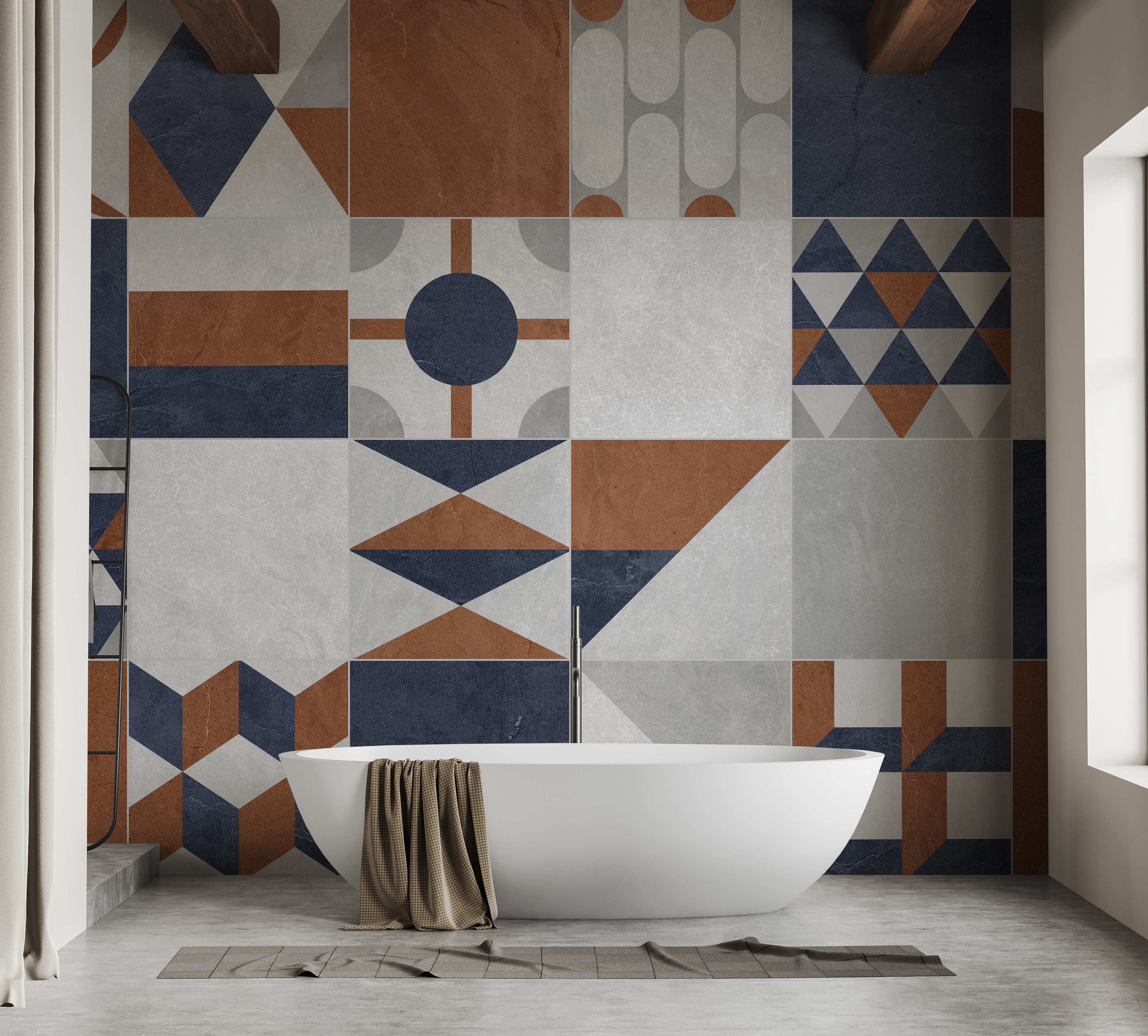 Multicolor Terrazzo Wall Mural for Trendy Spaces