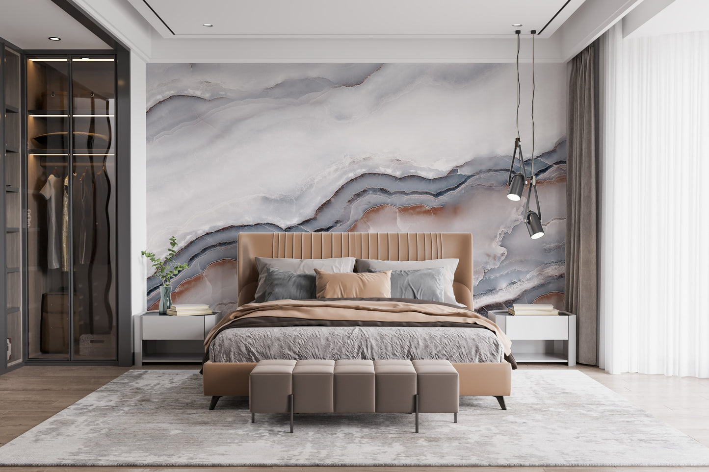 Elegant Marble Cloud Wallpaper Mural for Unique Style