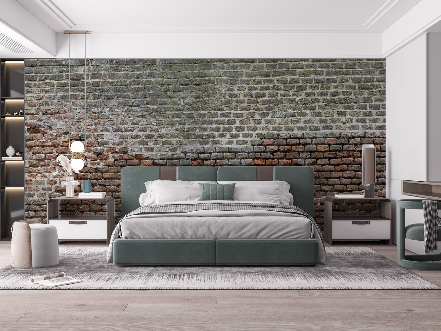 Soiled Dirt & Rustic Brick Wallpaper Mural for Walls