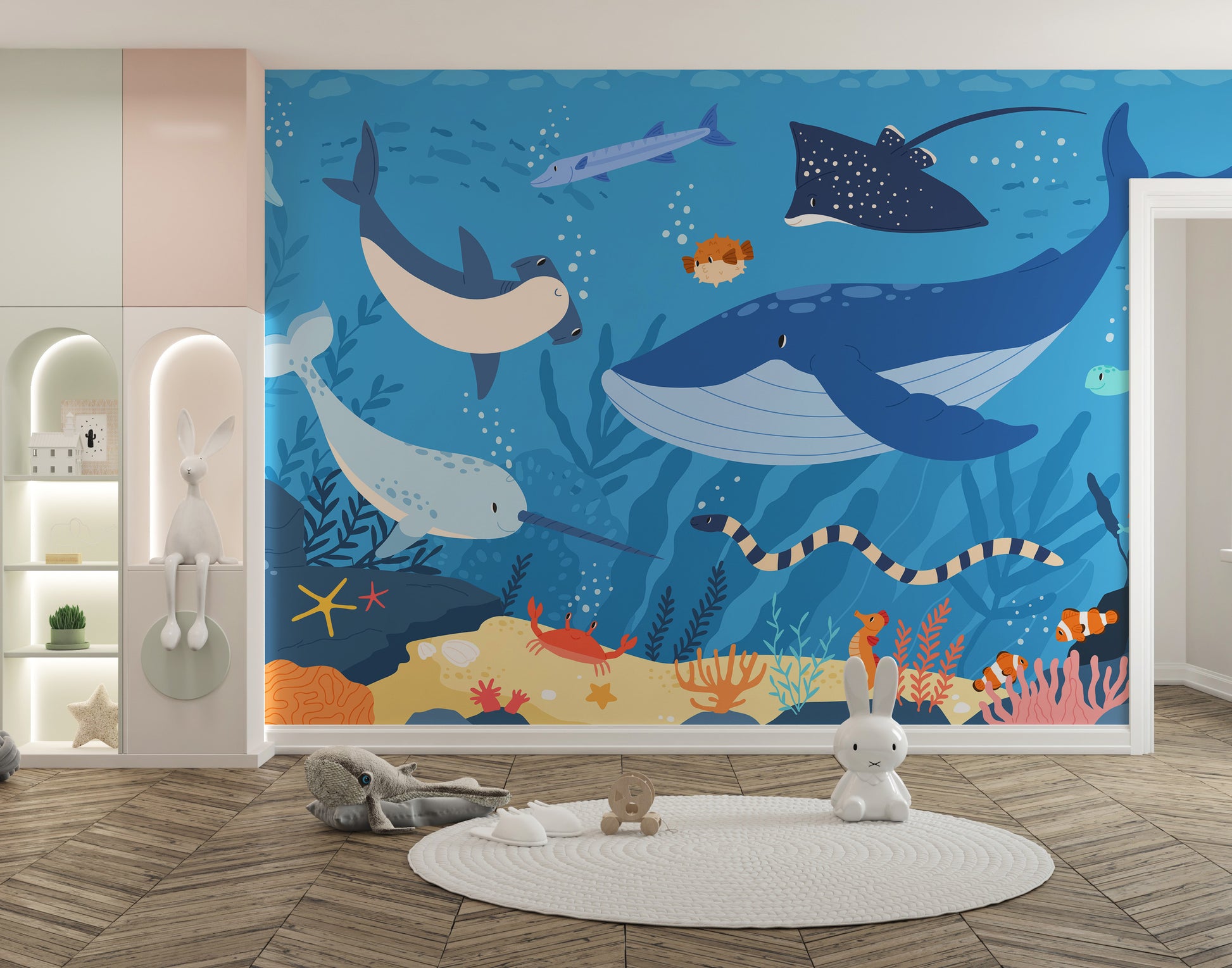 Ocean Adventure Wallpaper Mural - Fish and Coral