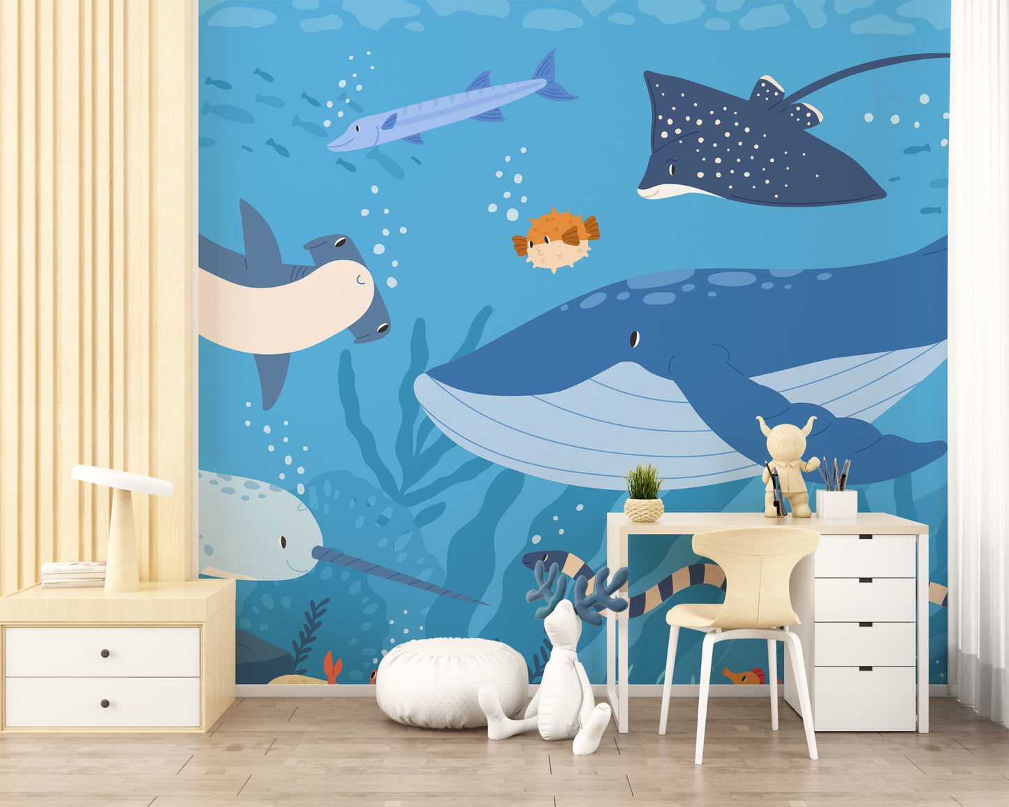 Vibrant Fish Wallpaper Mural - Underwater Marine Life