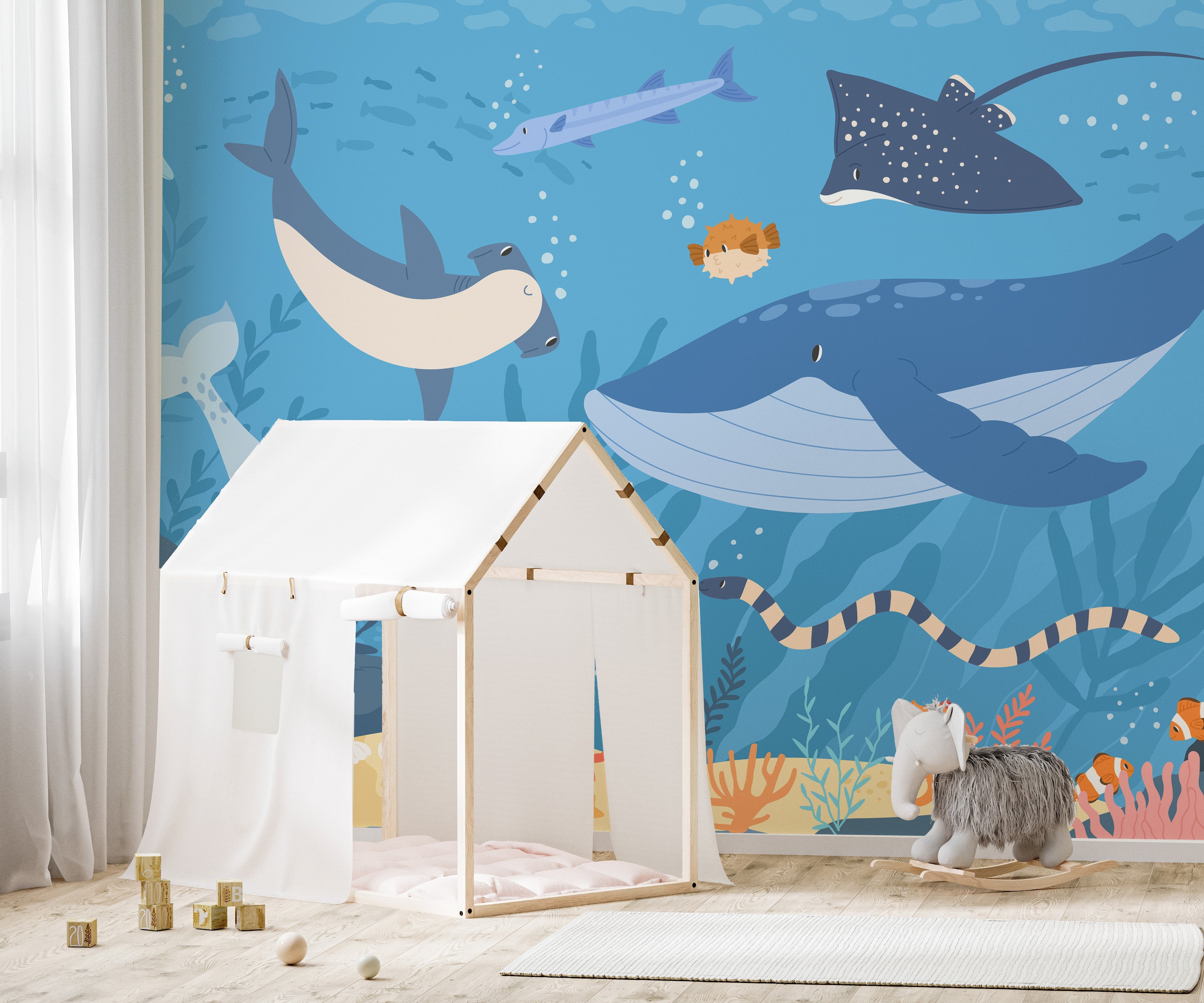 Diverse Fish Wallpaper Mural - Underwater Habitat
