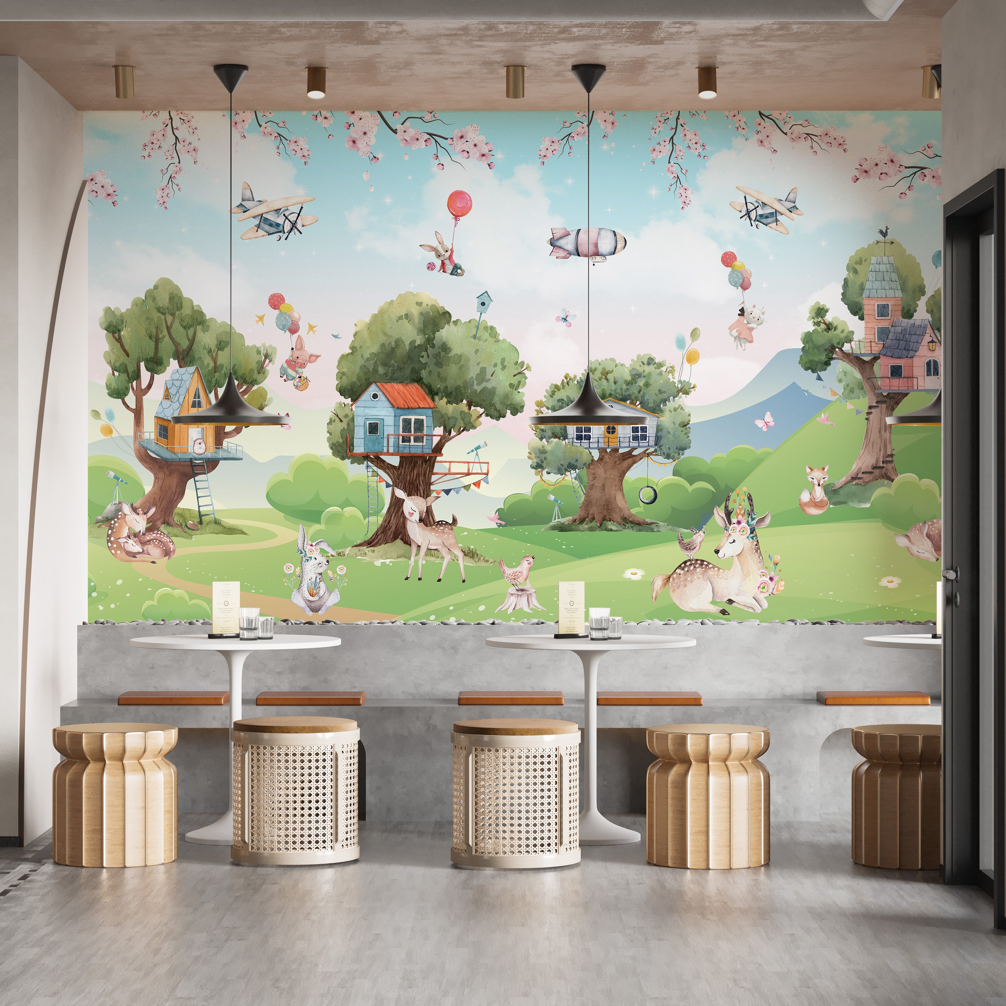 Magical jungle adventure wall mural for children