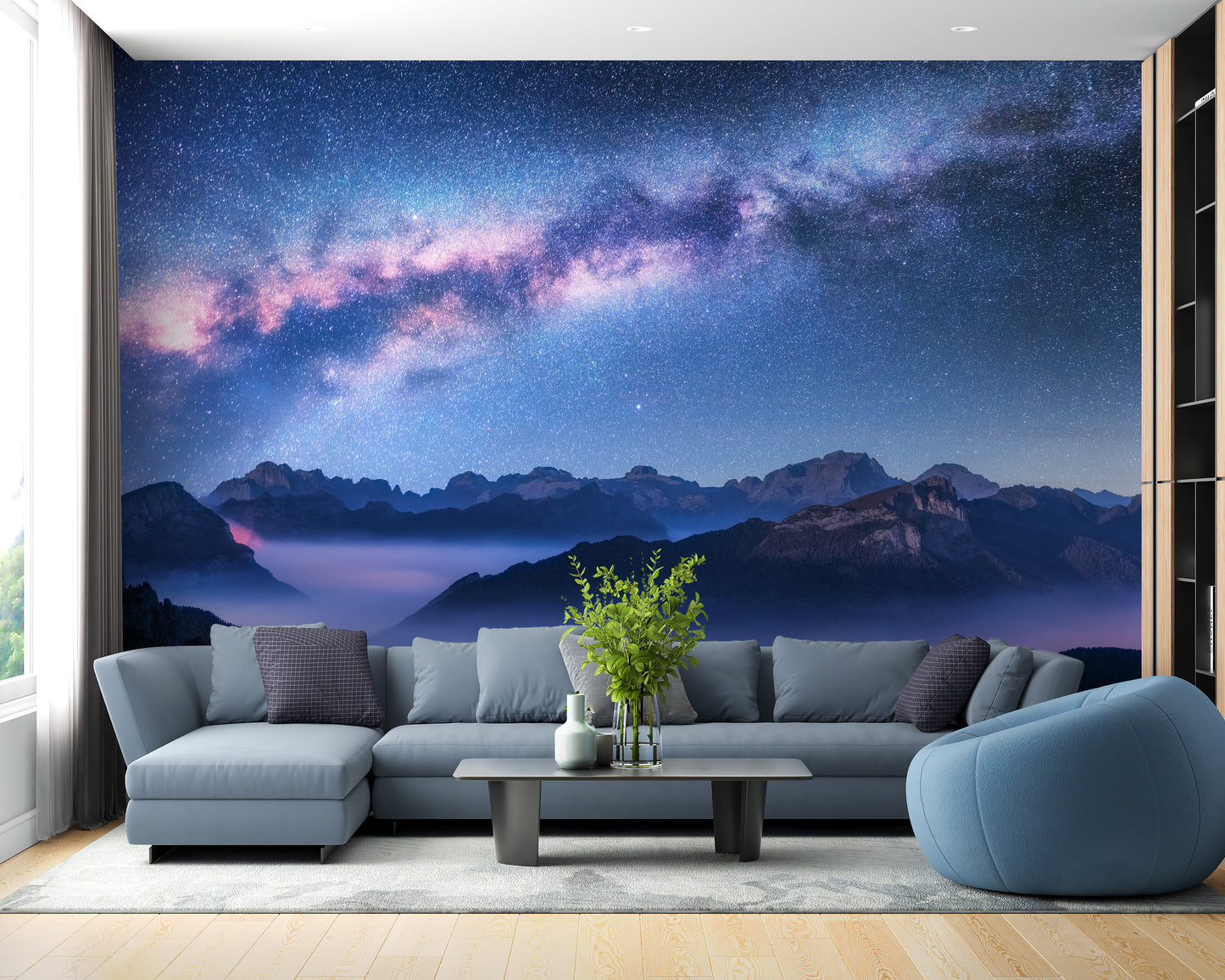 Snowy Mountain Landscape Wall Murals