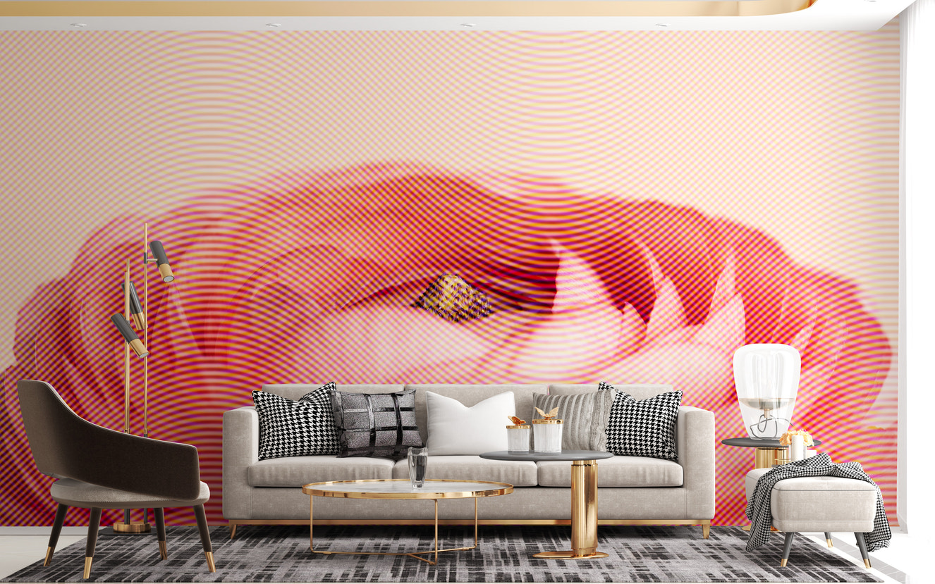 Artistic Red Rose Flower Wallpaper Wall Mural