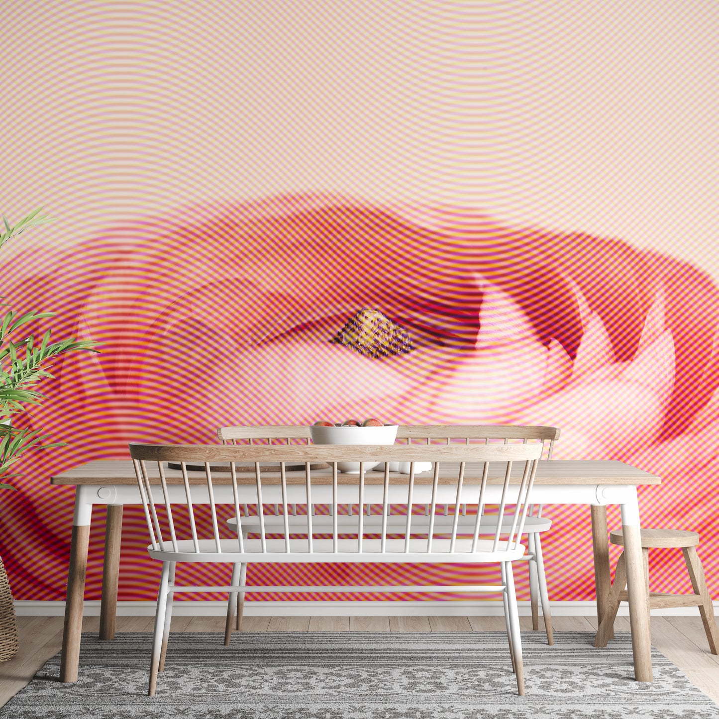 Artistic red rose wallpaper for bold home accents