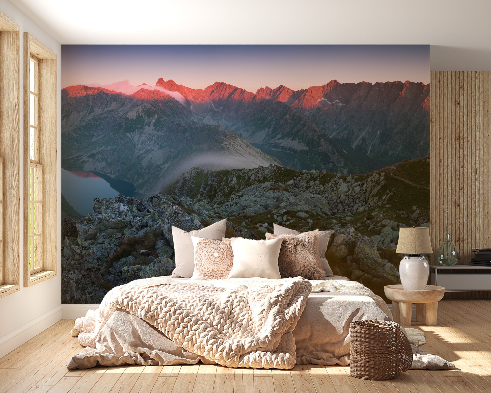 Slovakian Mountain Sunset Wallpaper Mural