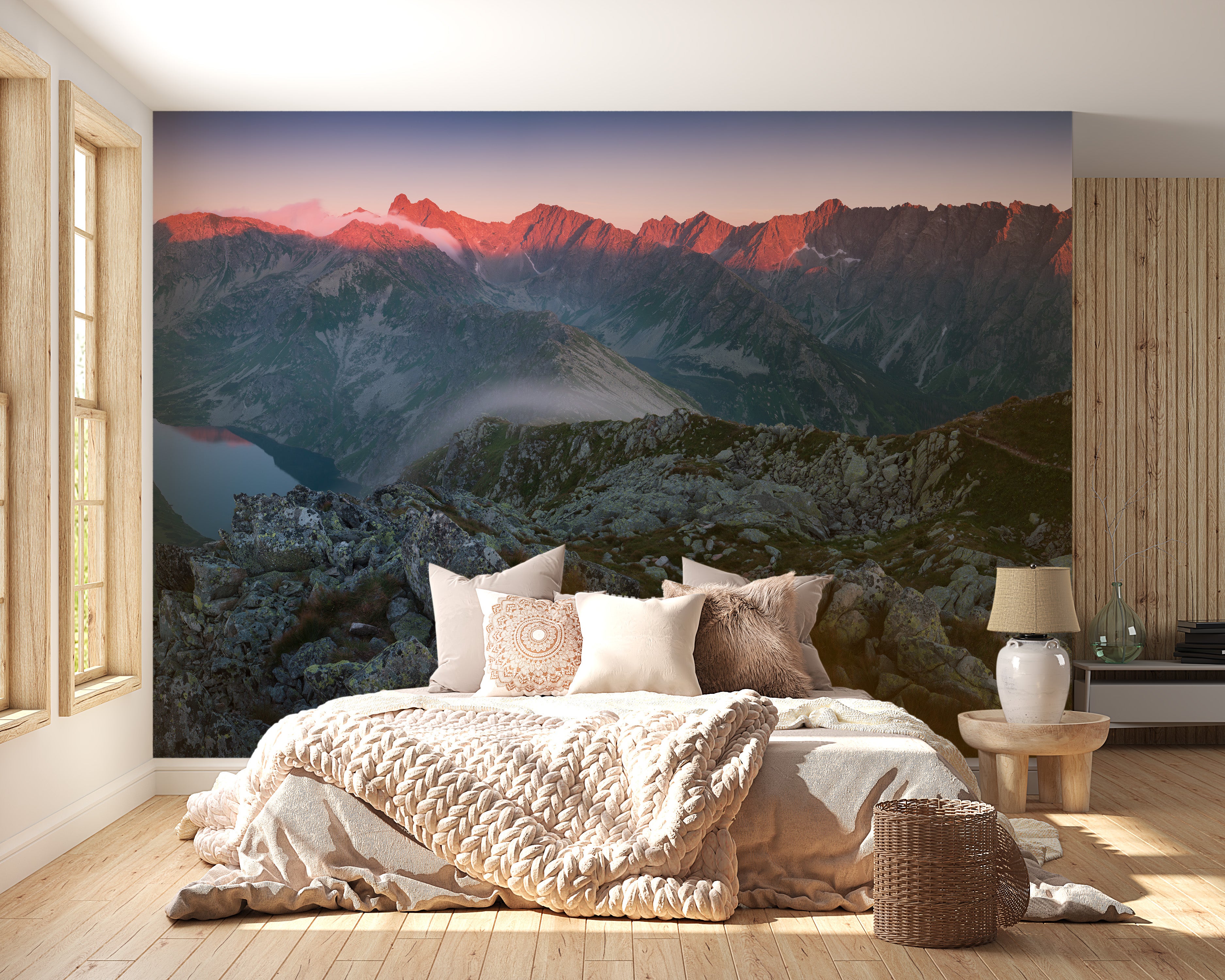 Slovakian Mountain Sunset Wallpaper Mural