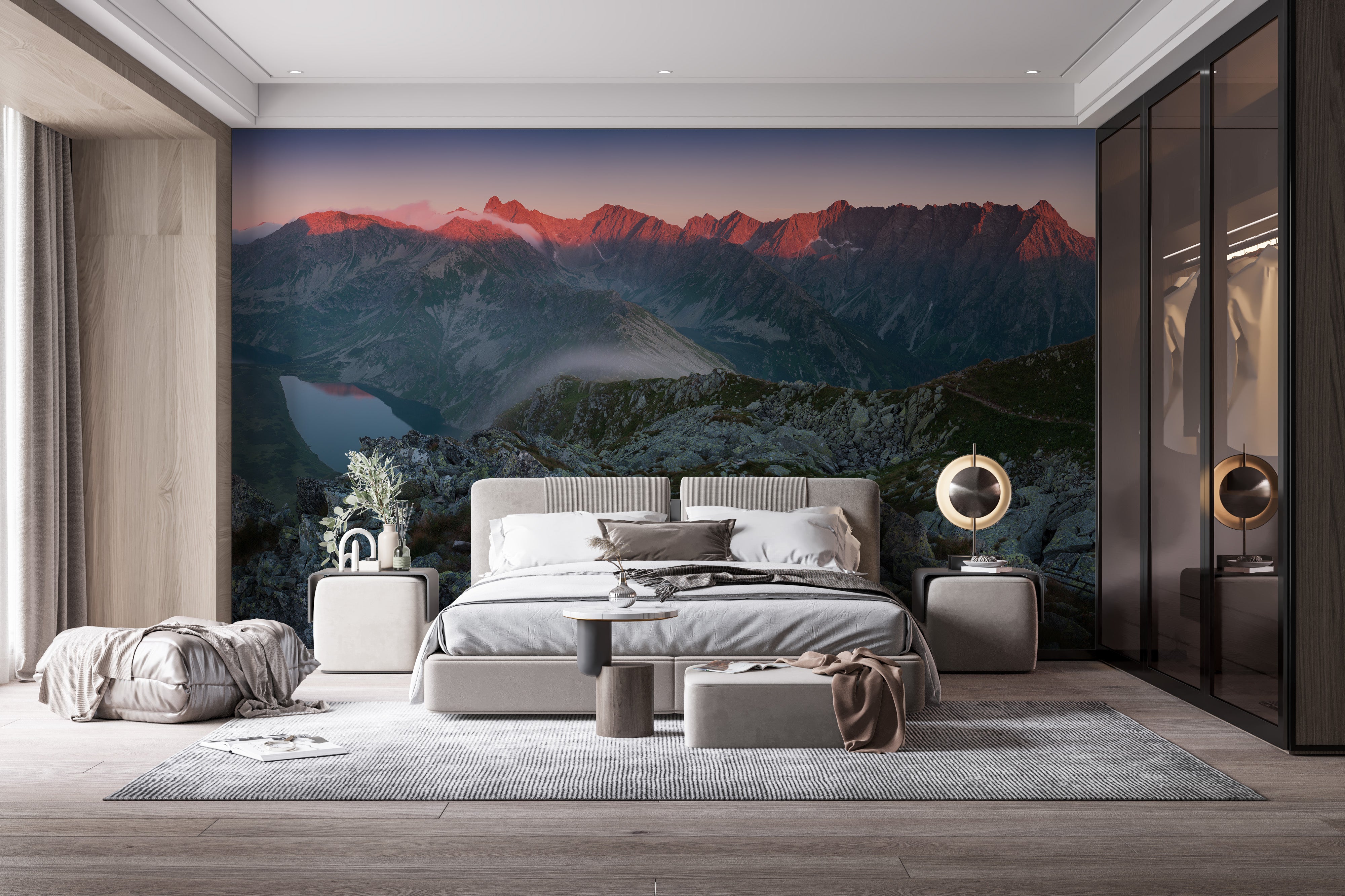 Slovakian Mountain Sunset Wallpaper Mural for Walls