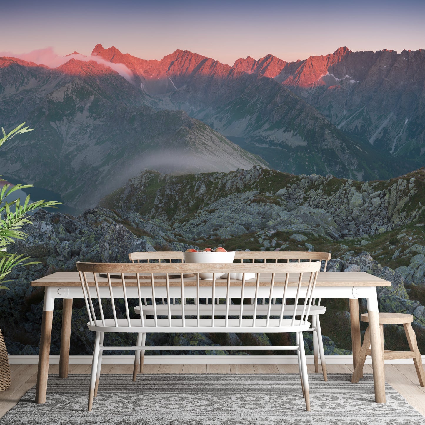 Stunning Slovakian Mountain Sunset Wall Mural Design