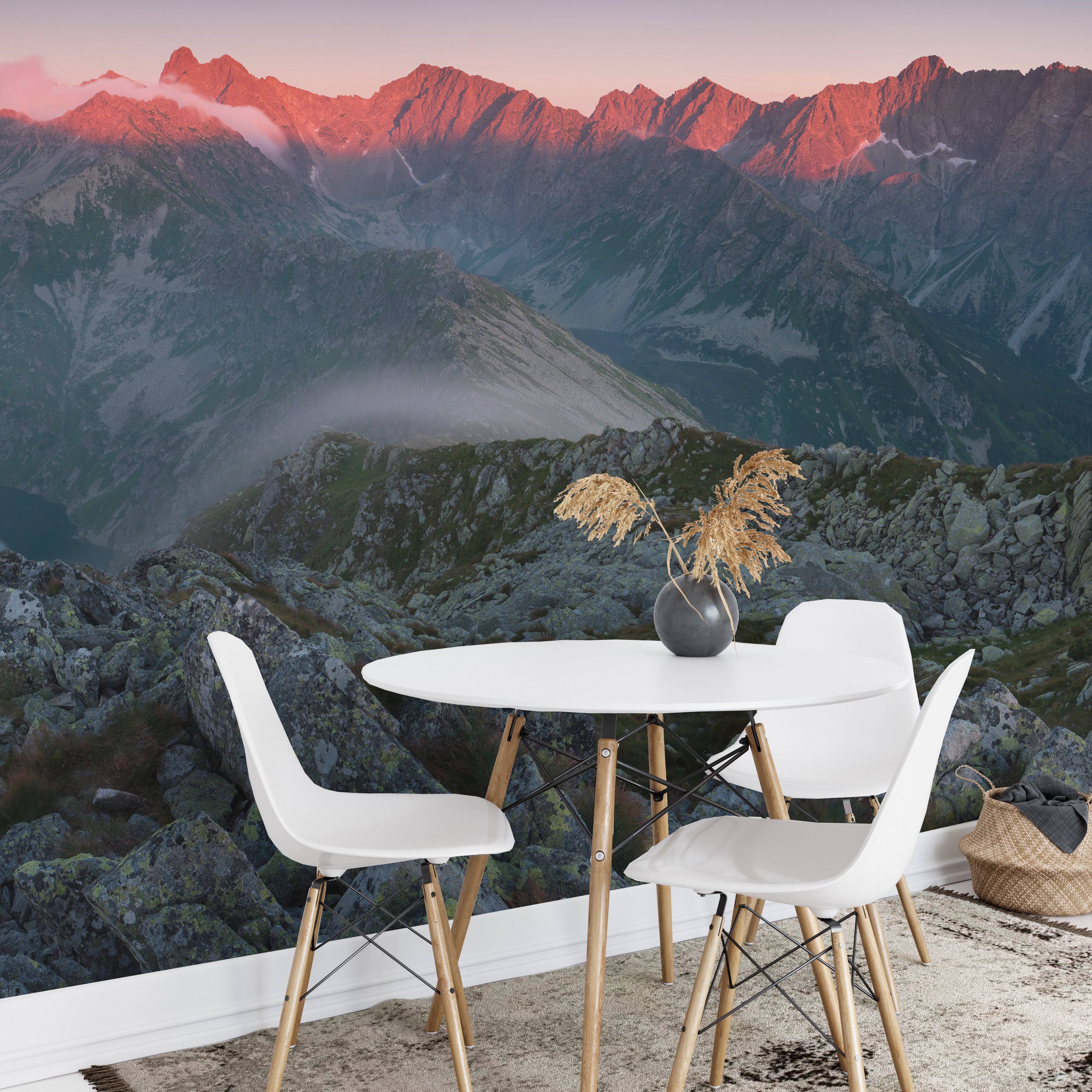 Beautiful Sunset Over Slovakian Mountains Wall Mural