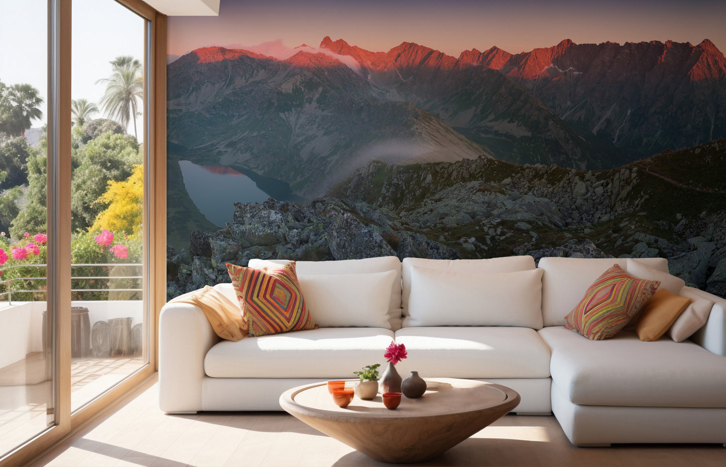 Peaceful Sunset Over Slovakian Mountains Mural